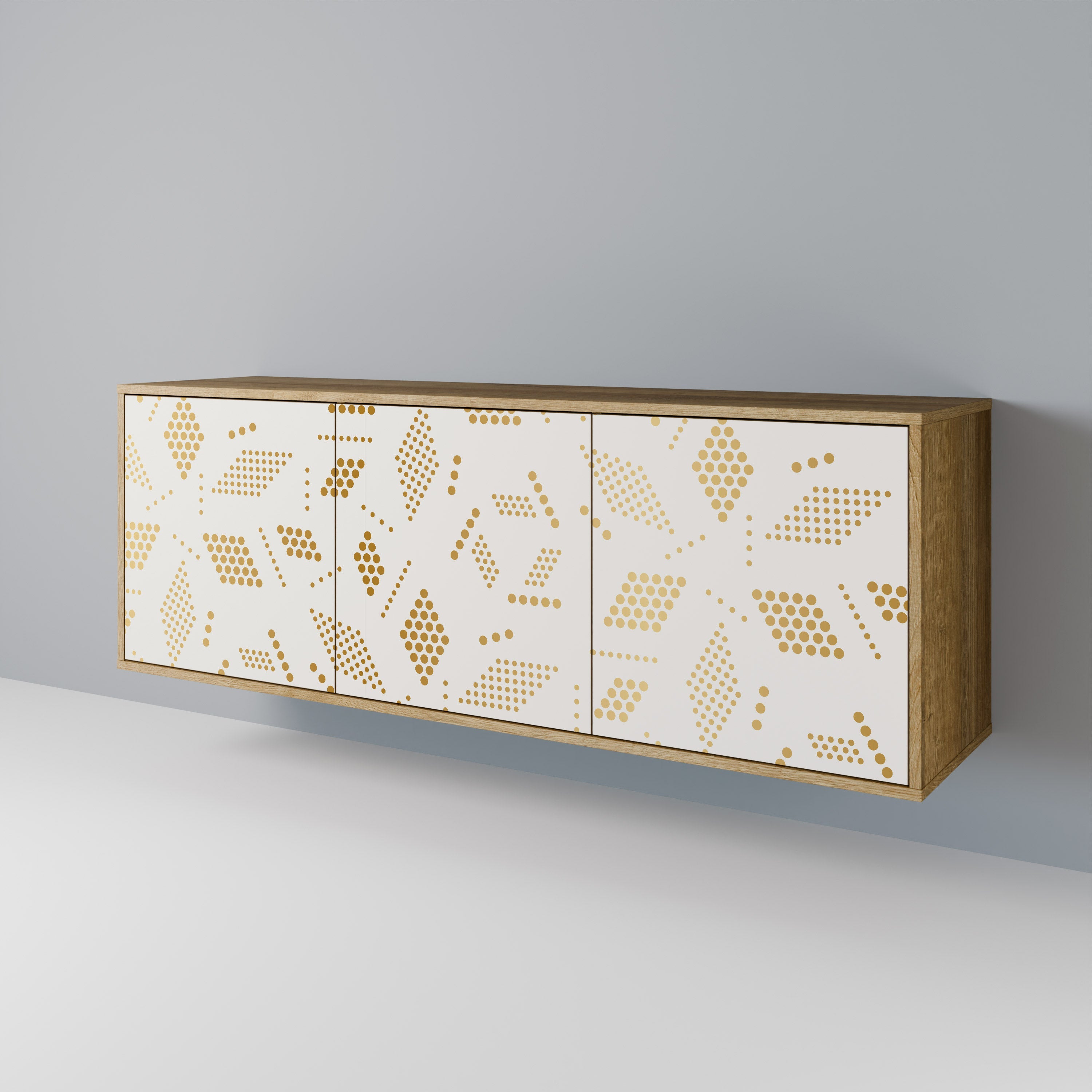 Buffet 3 portes SPOTTED DAZE effet chêne