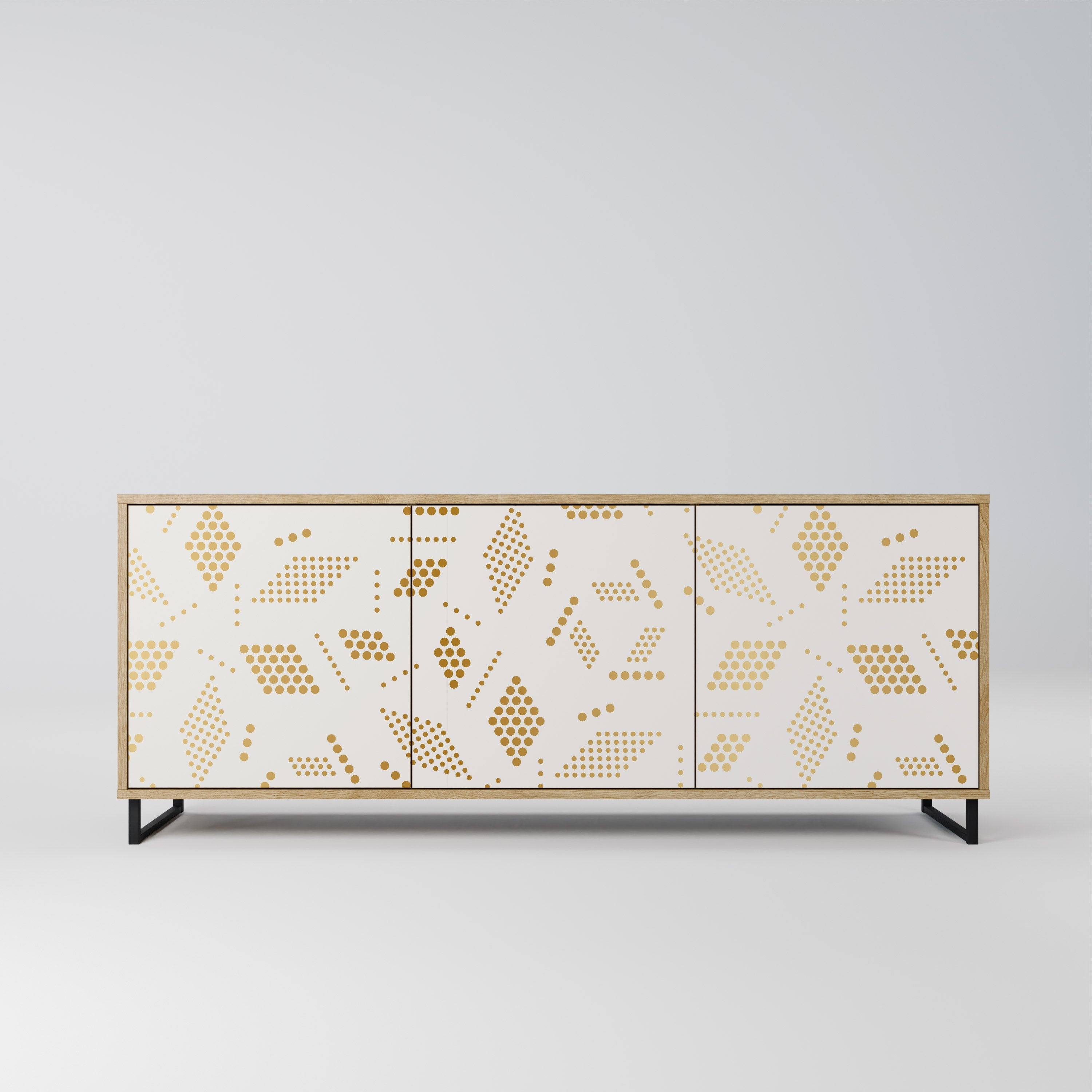 Buffet 3 portes SPOTTED DAZE effet chêne