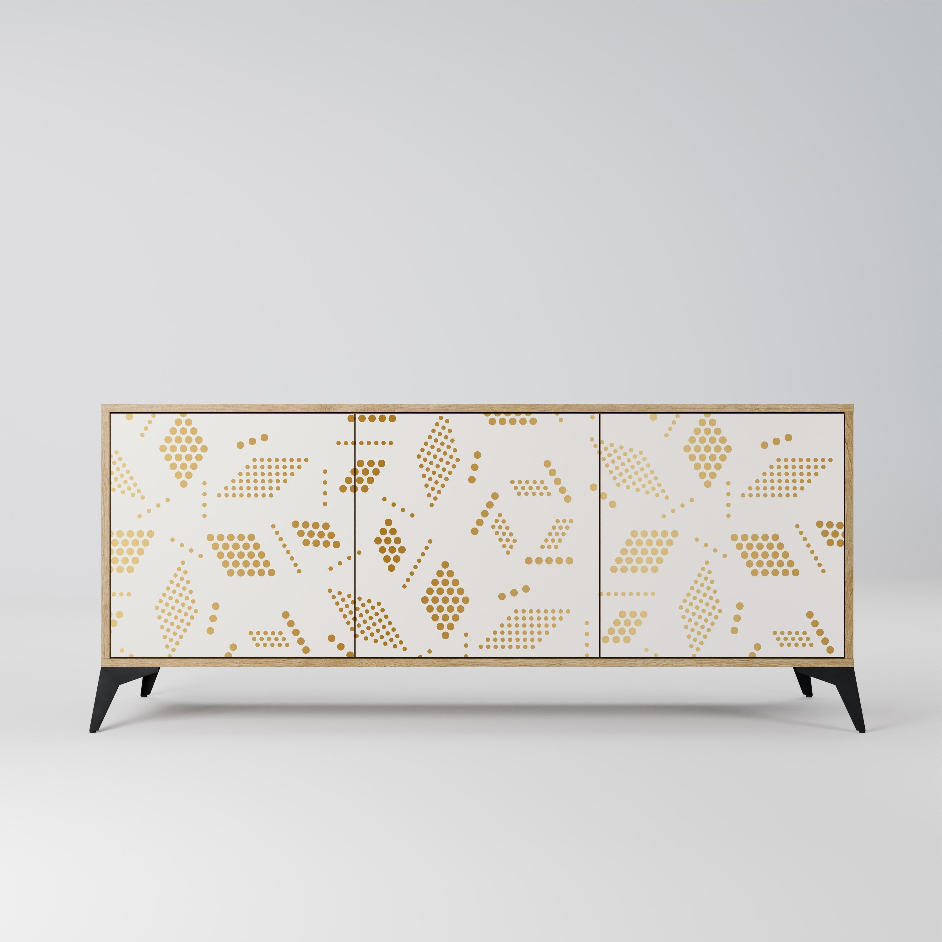 Buffet 3 portes SPOTTED DAZE effet chêne