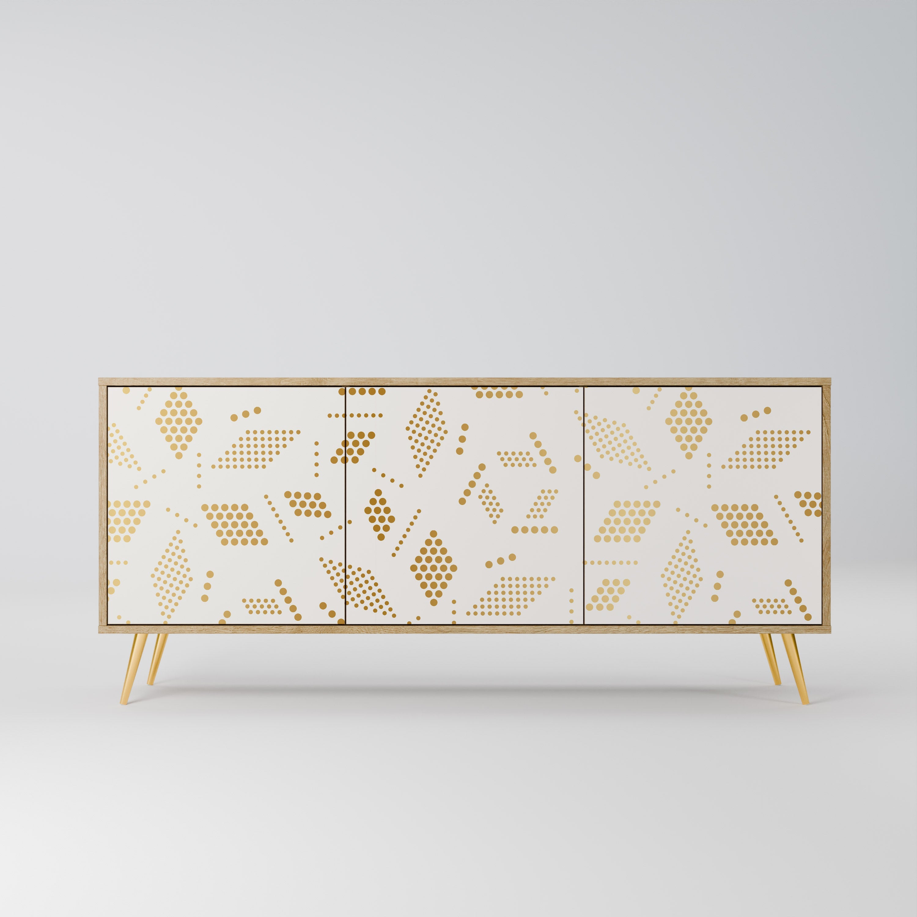 Buffet 3 portes SPOTTED DAZE effet chêne