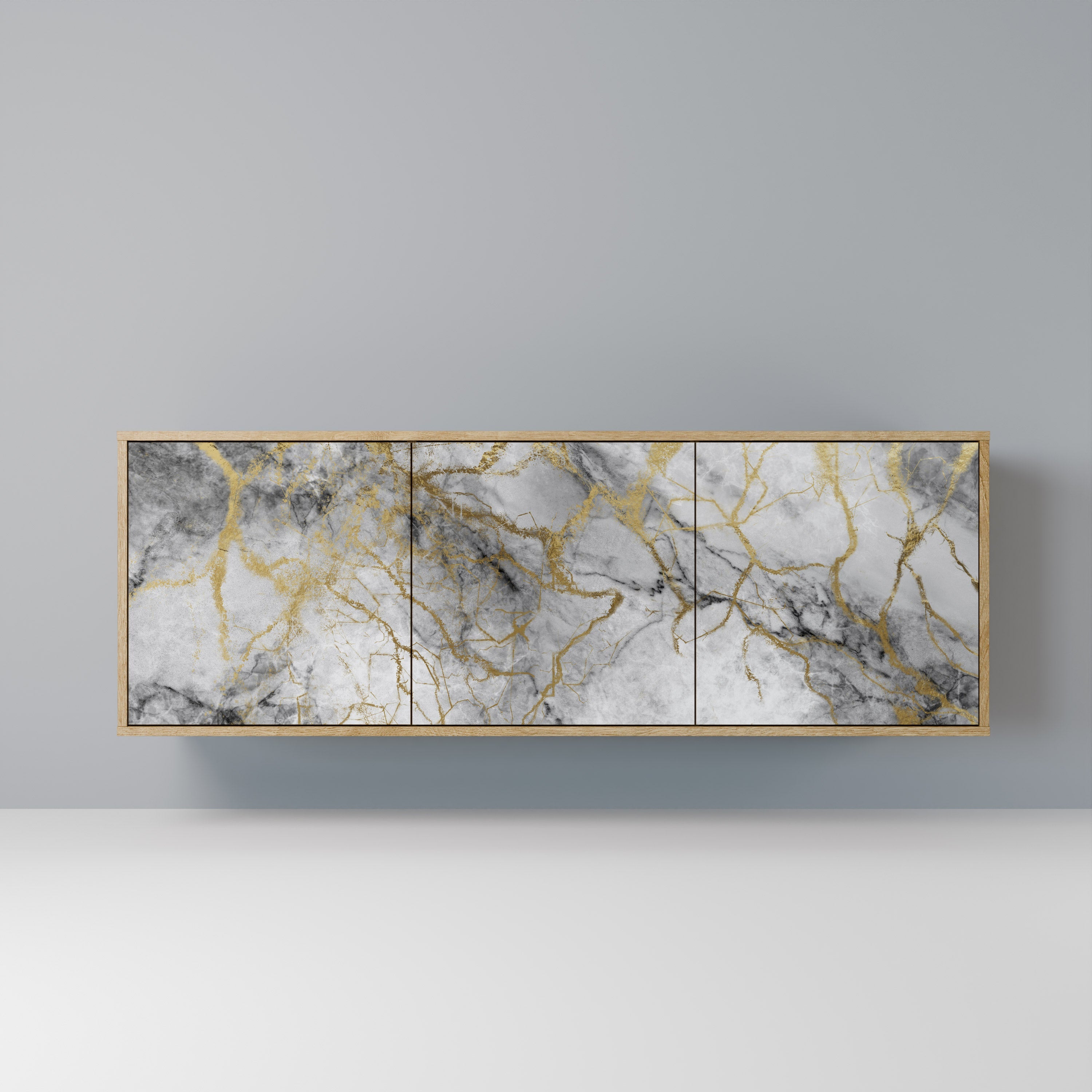 Buffet 3 portes TIMELESS GLIDE effet chêne