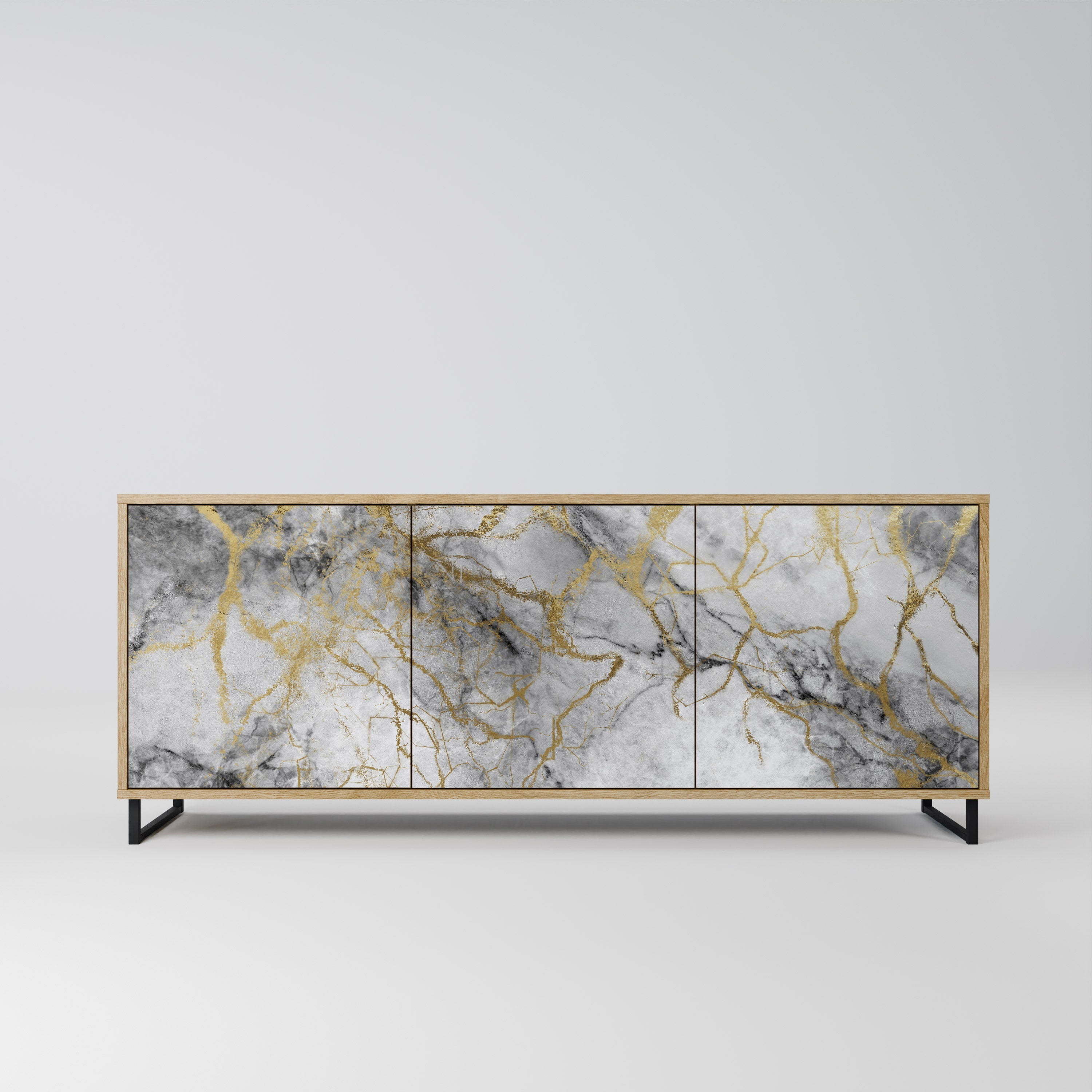 Buffet 3 portes TIMELESS GLIDE effet chêne