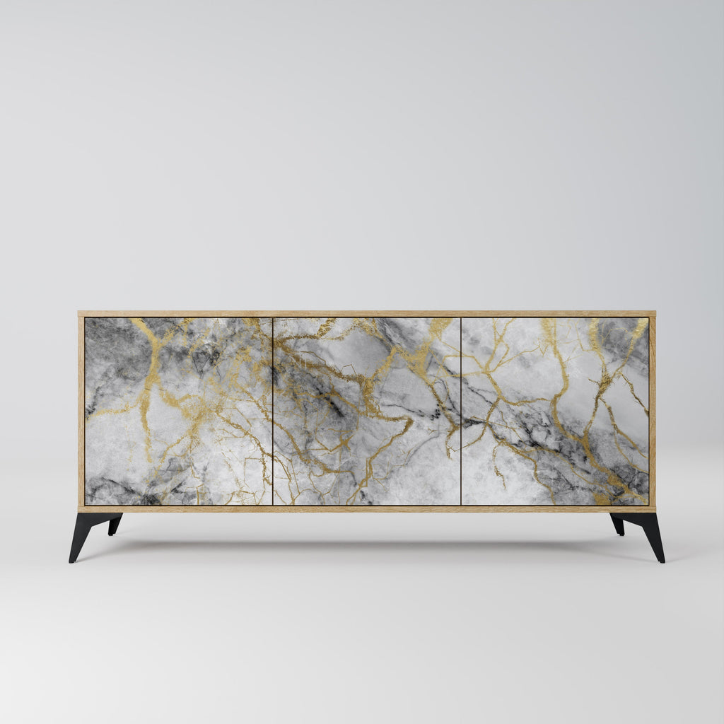 Buffet 3 portes TIMELESS GLIDE effet chêne