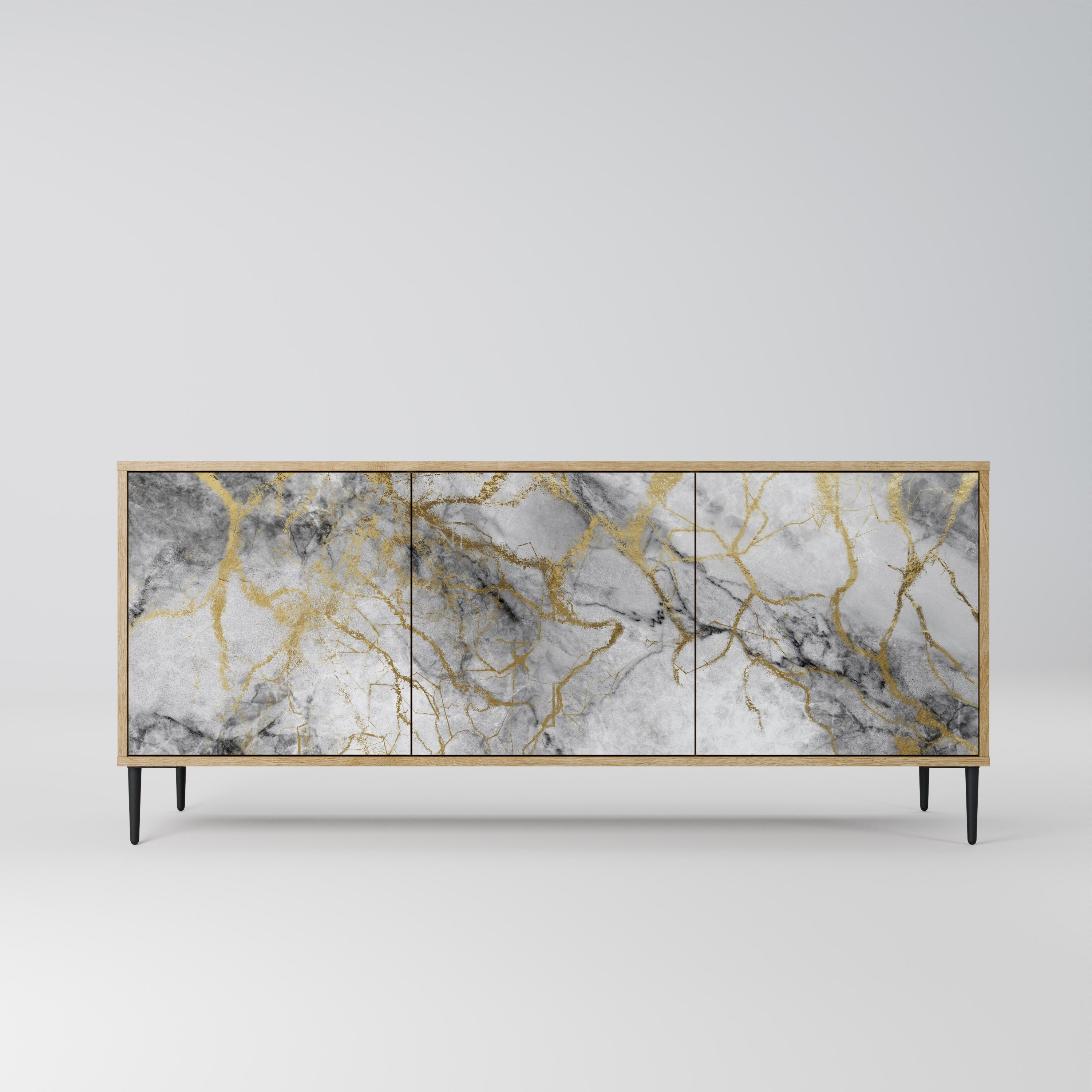 Buffet 3 portes TIMELESS GLIDE effet chêne