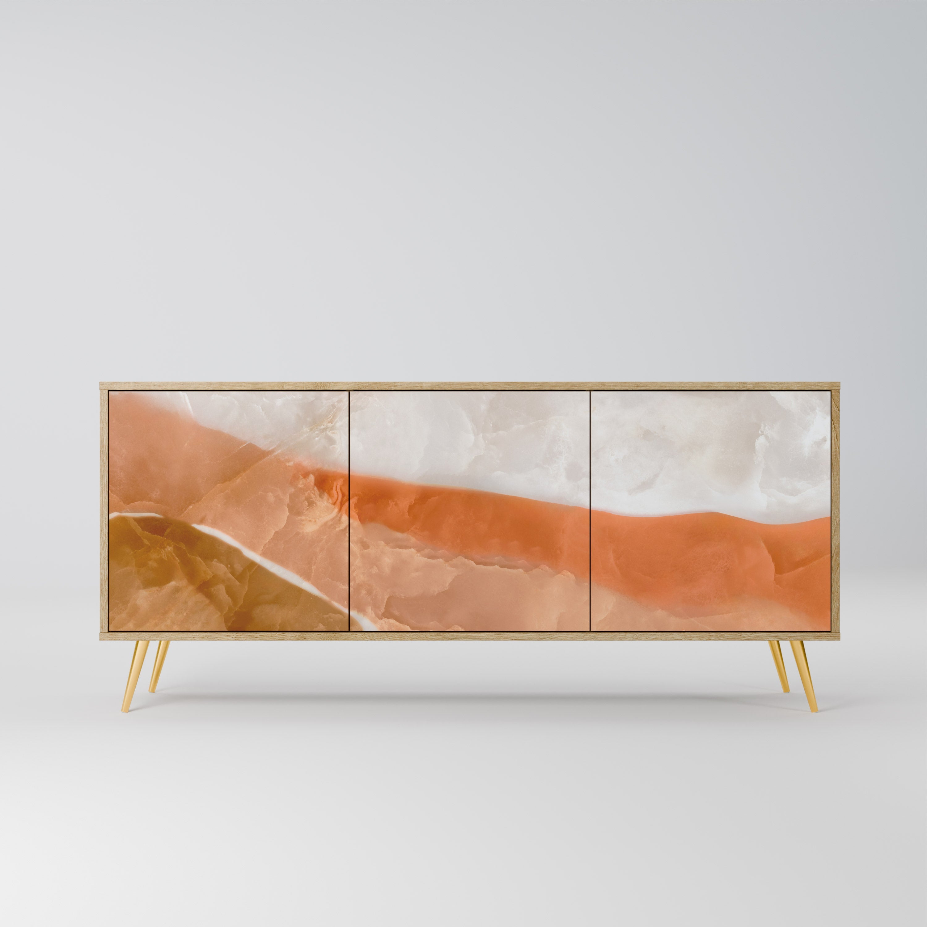 Buffet 3 portes SANDHILLS SPLENDOUR effet chêne