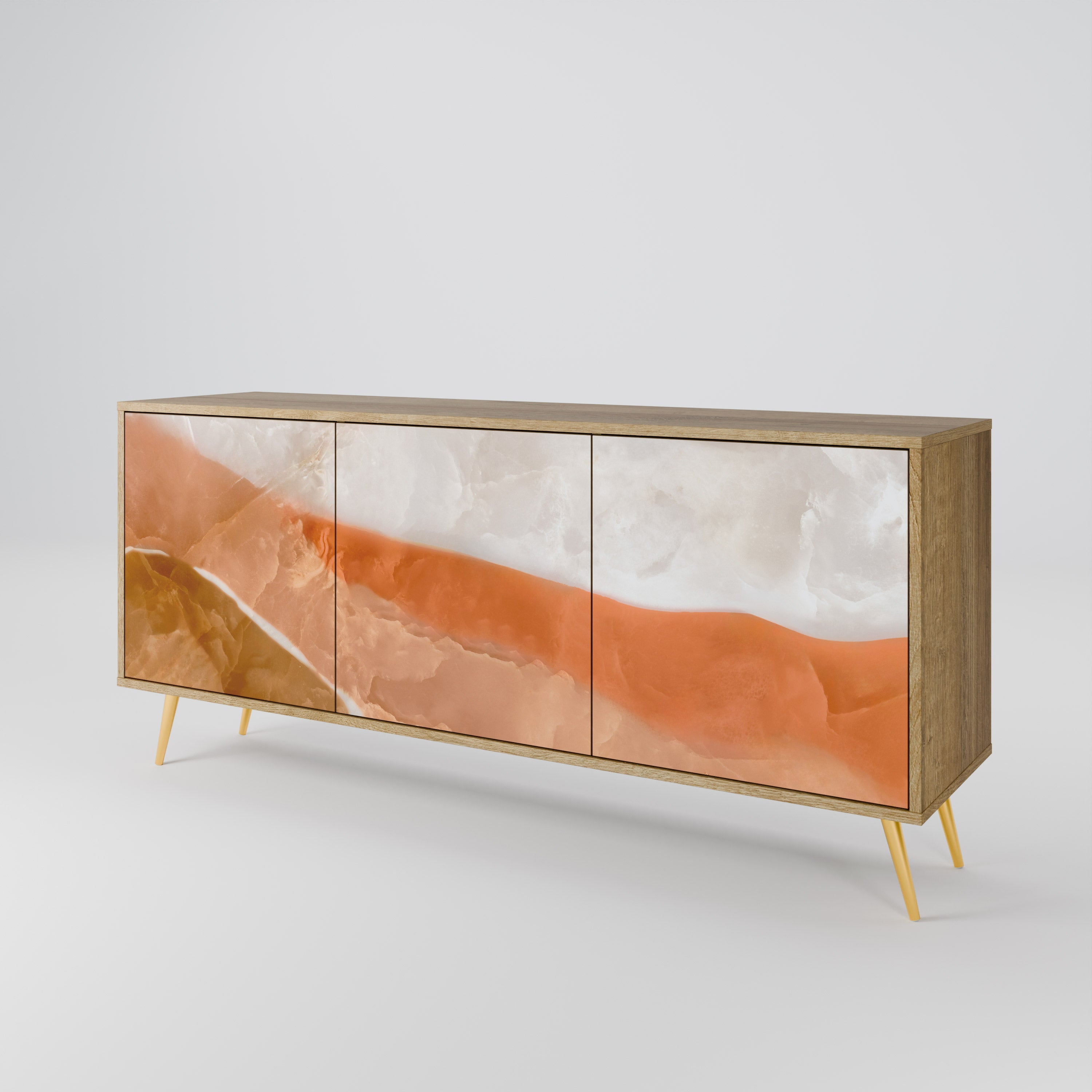 Buffet 3 portes SANDHILLS SPLENDOUR effet chêne