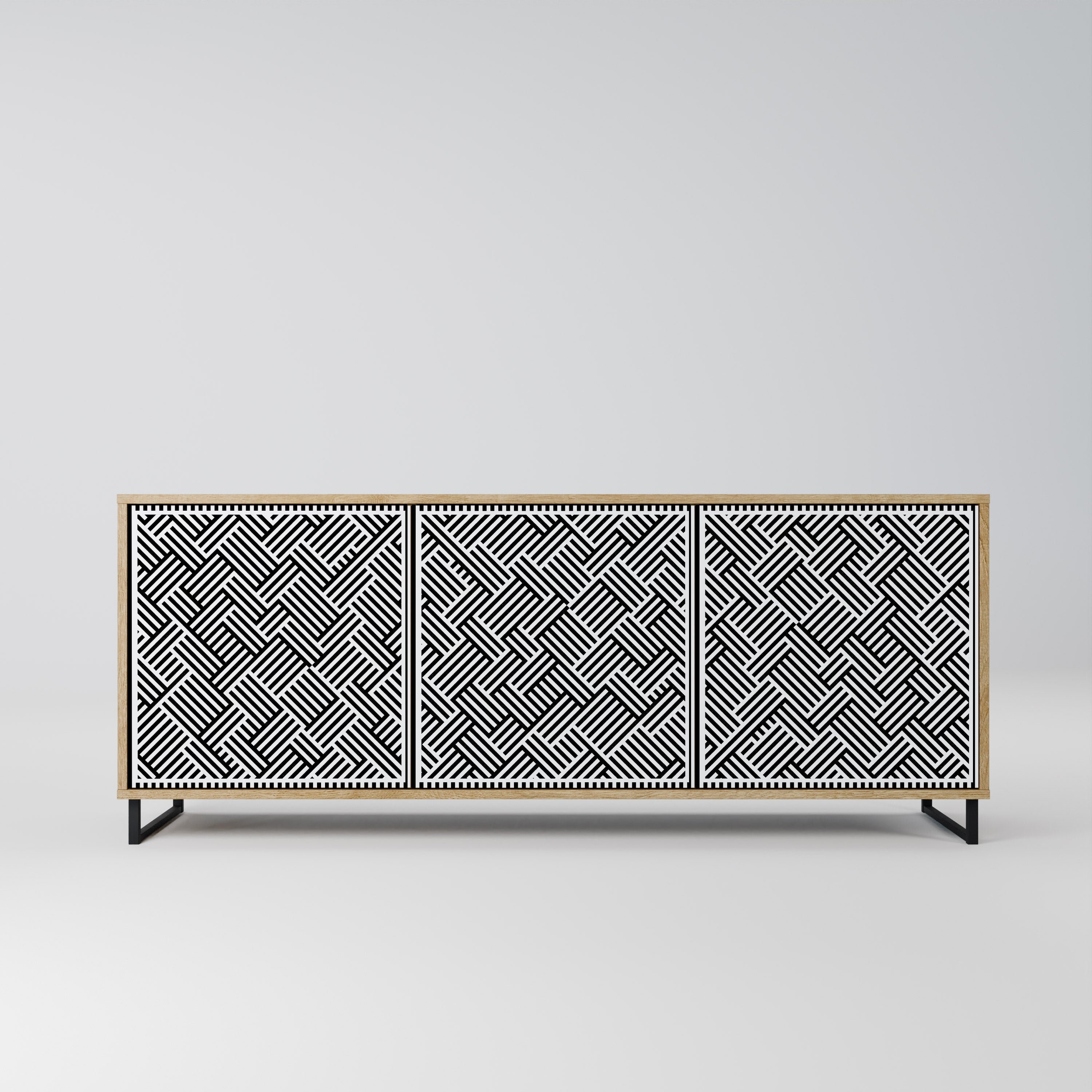 Buffet 3 portes SÉQUENCE TEMPORAIRE effet chêne