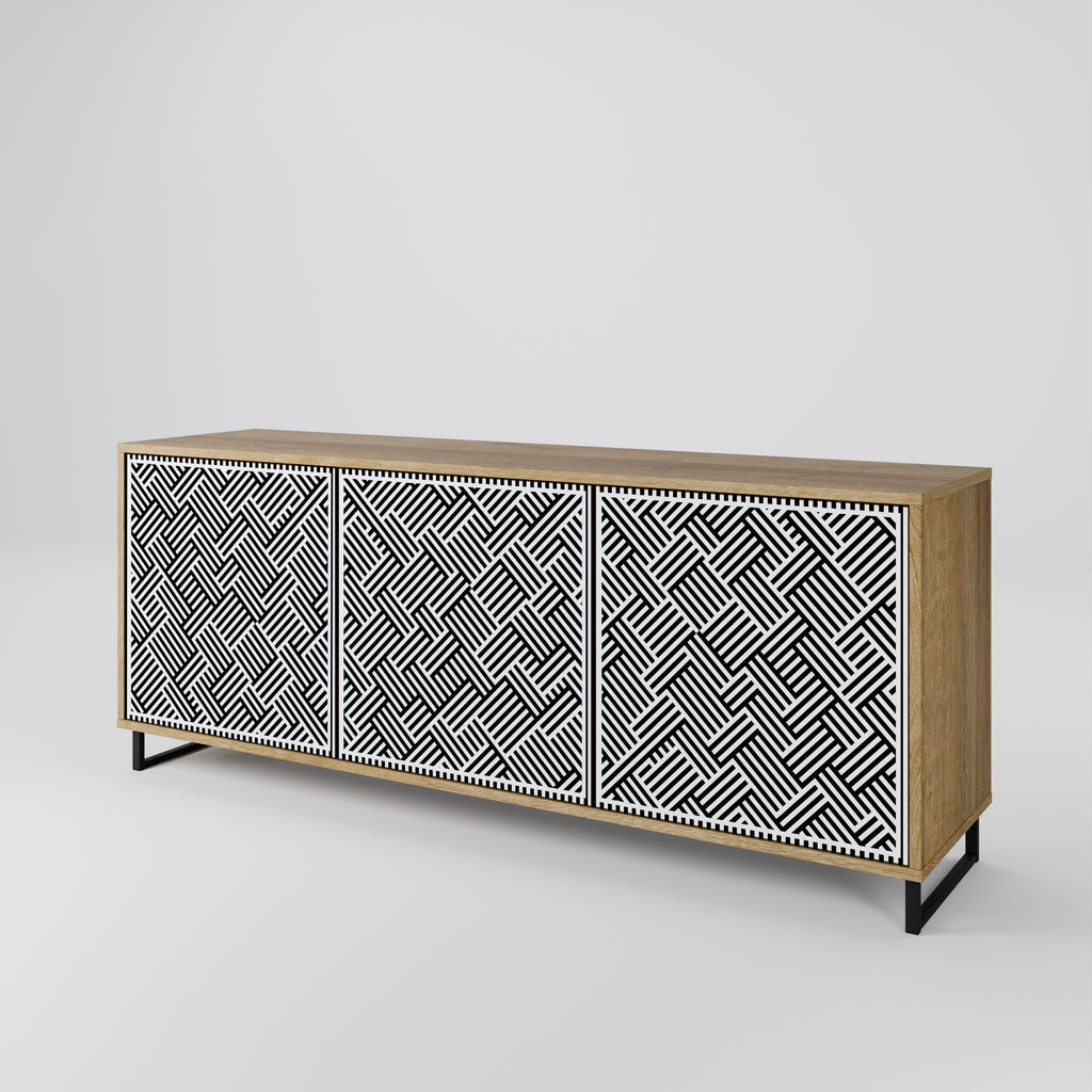 TEMPORARY SEQUENCE 3-Door Sideboard in Oak Effect