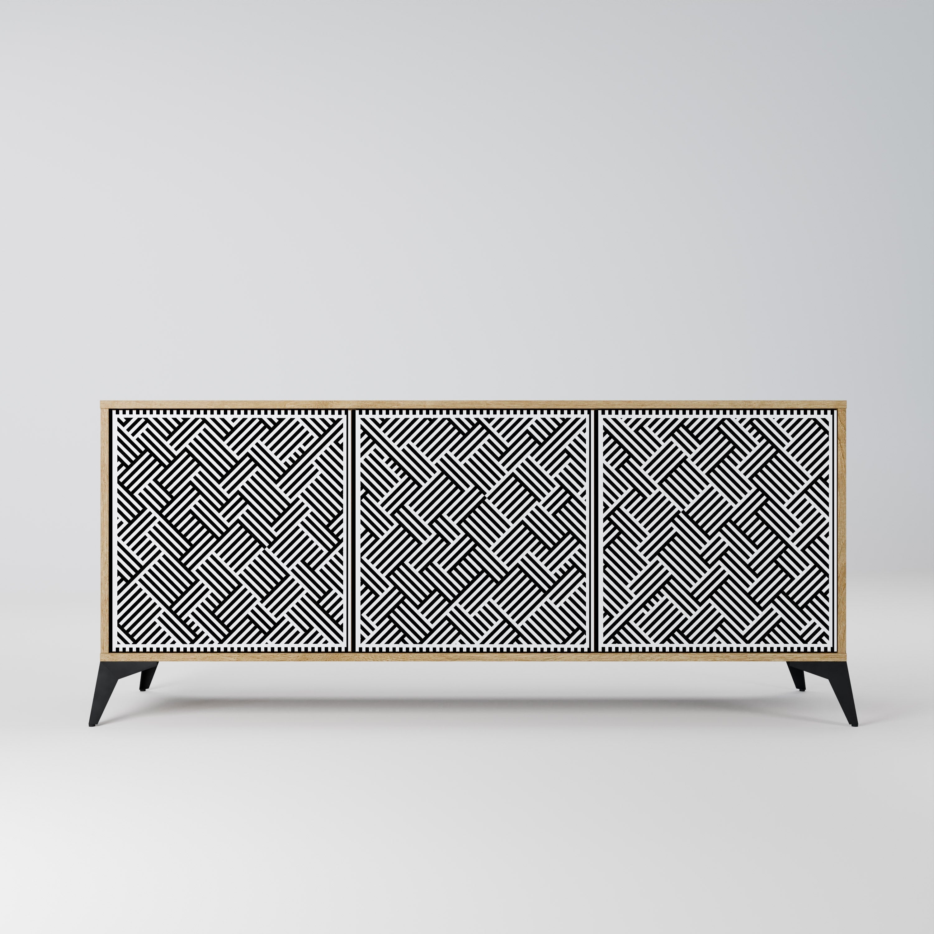 Buffet 3 portes SÉQUENCE TEMPORAIRE effet chêne