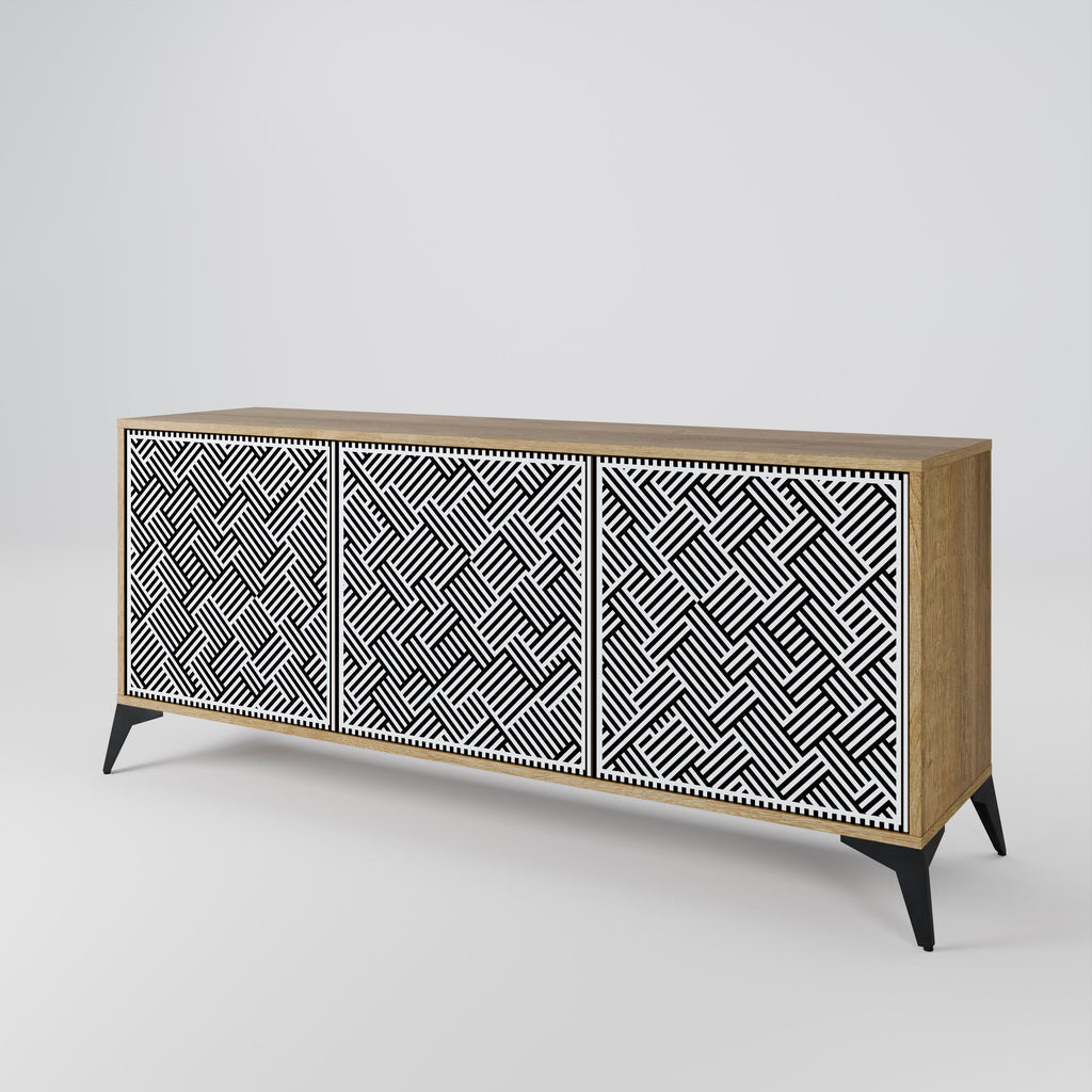 TEMPORARY SEQUENCE 3-Door Sideboard in Oak Effect