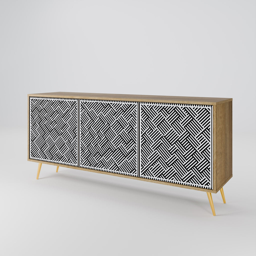 TEMPORARY SEQUENCE 3-Door Sideboard in Oak Effect