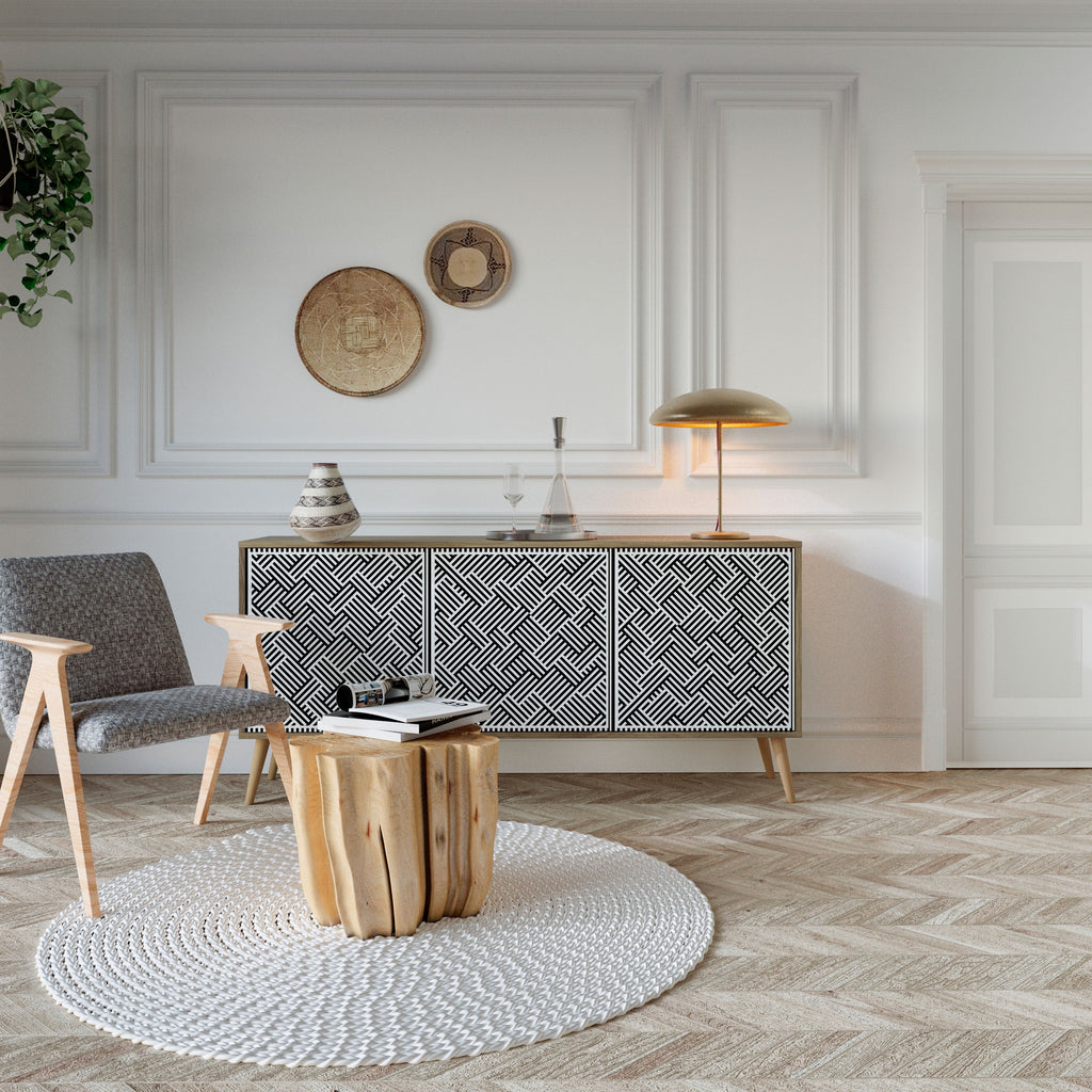 TEMPORARY SEQUENCE 3-Door Sideboard in Oak Effect