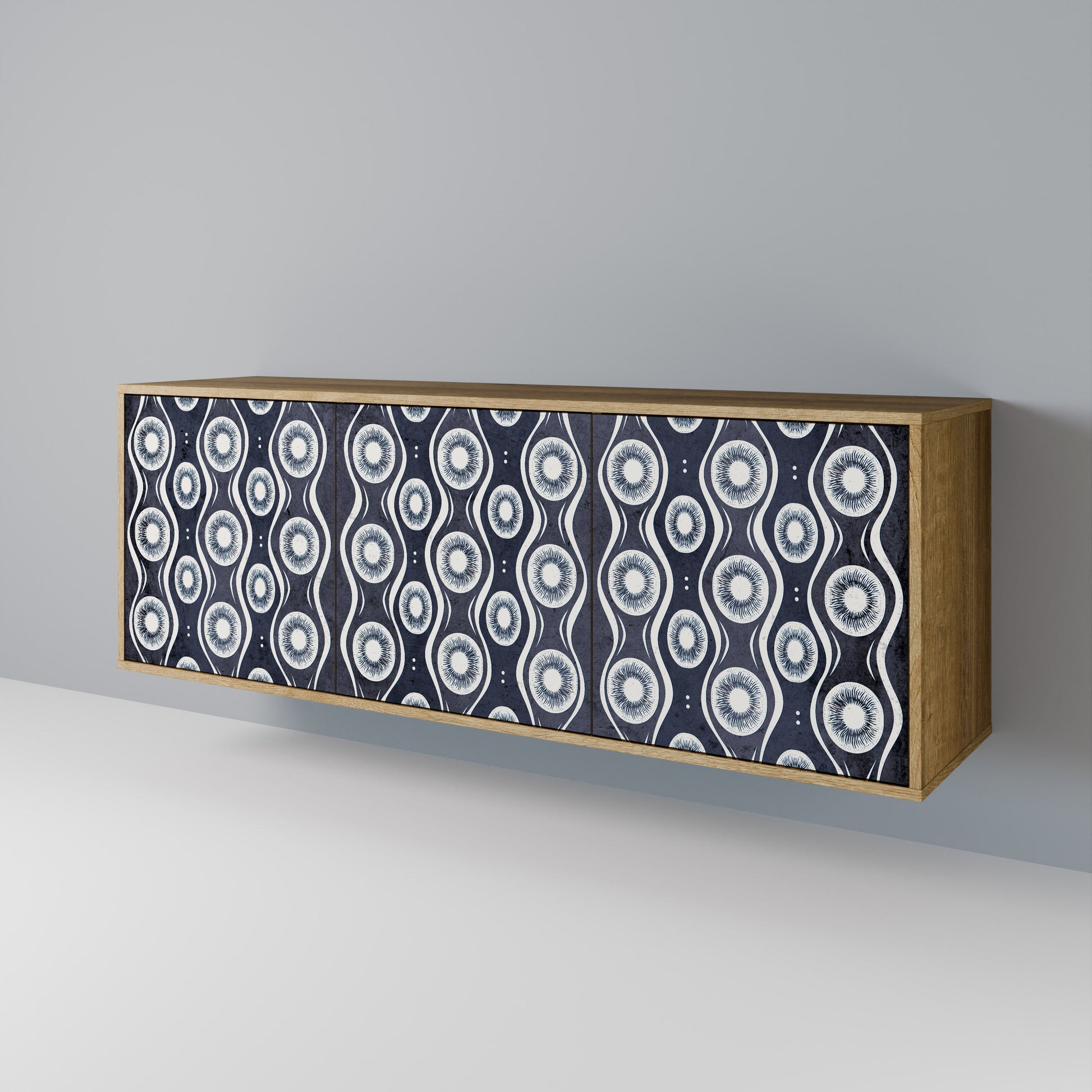 Buffet 3 portes GRAPHITE EYES effet chêne