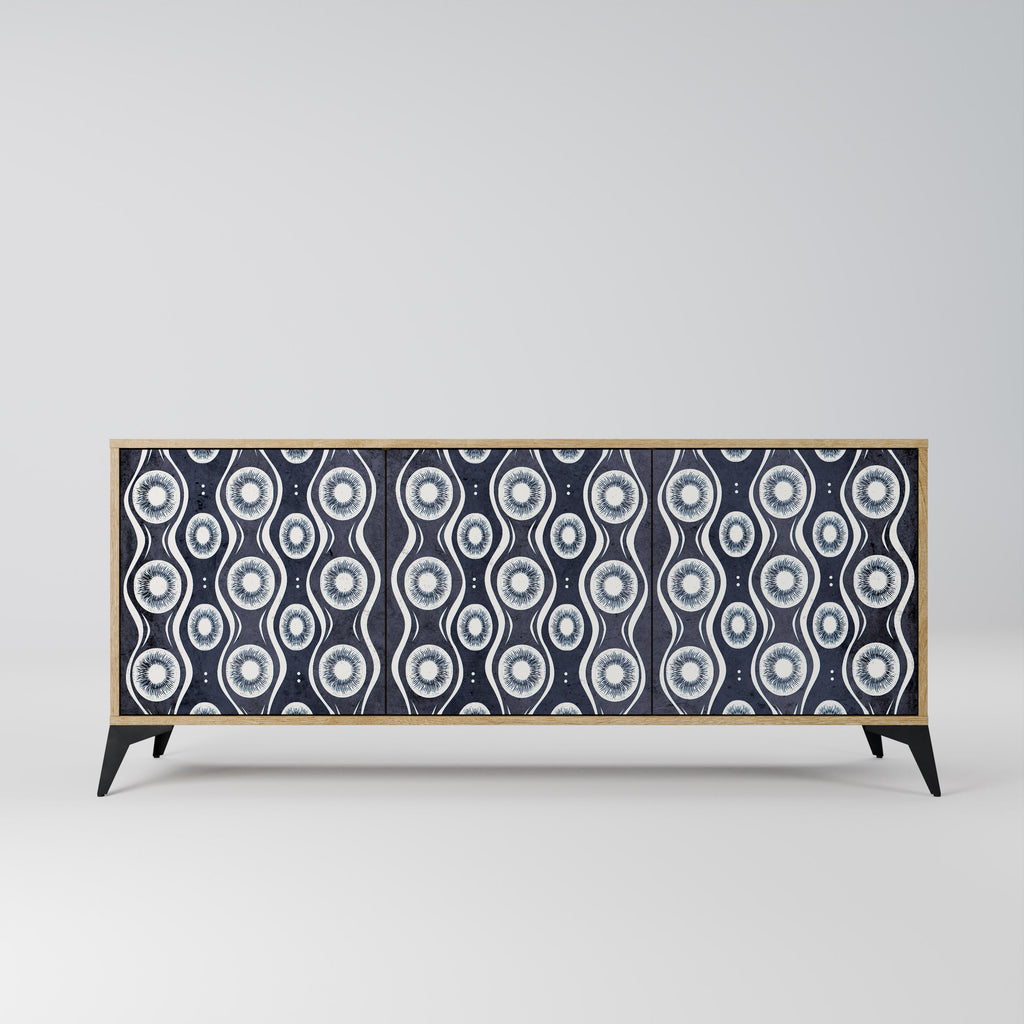 GRAPHITE EYES 3-Door Sideboard in Oak Effect