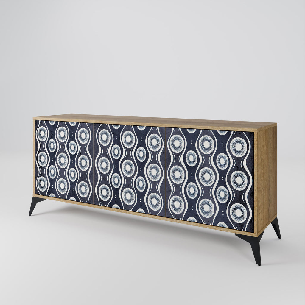 GRAPHITE EYES 3-Door Sideboard in Oak Effect