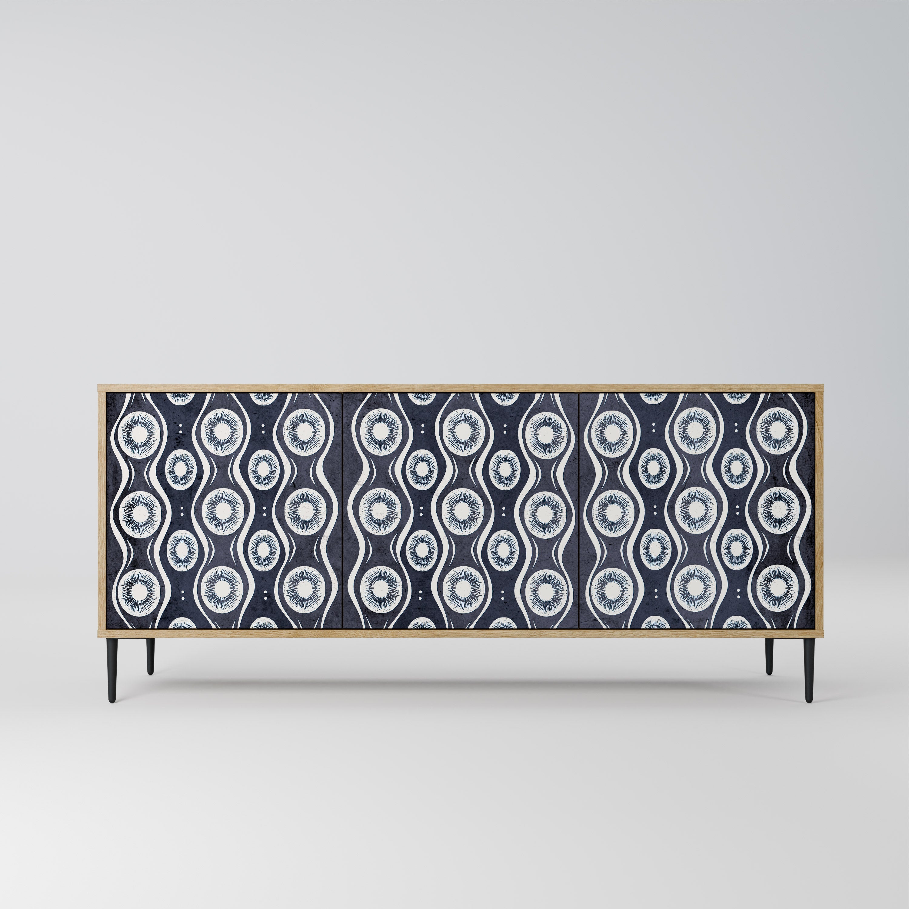 Buffet 3 portes GRAPHITE EYES effet chêne