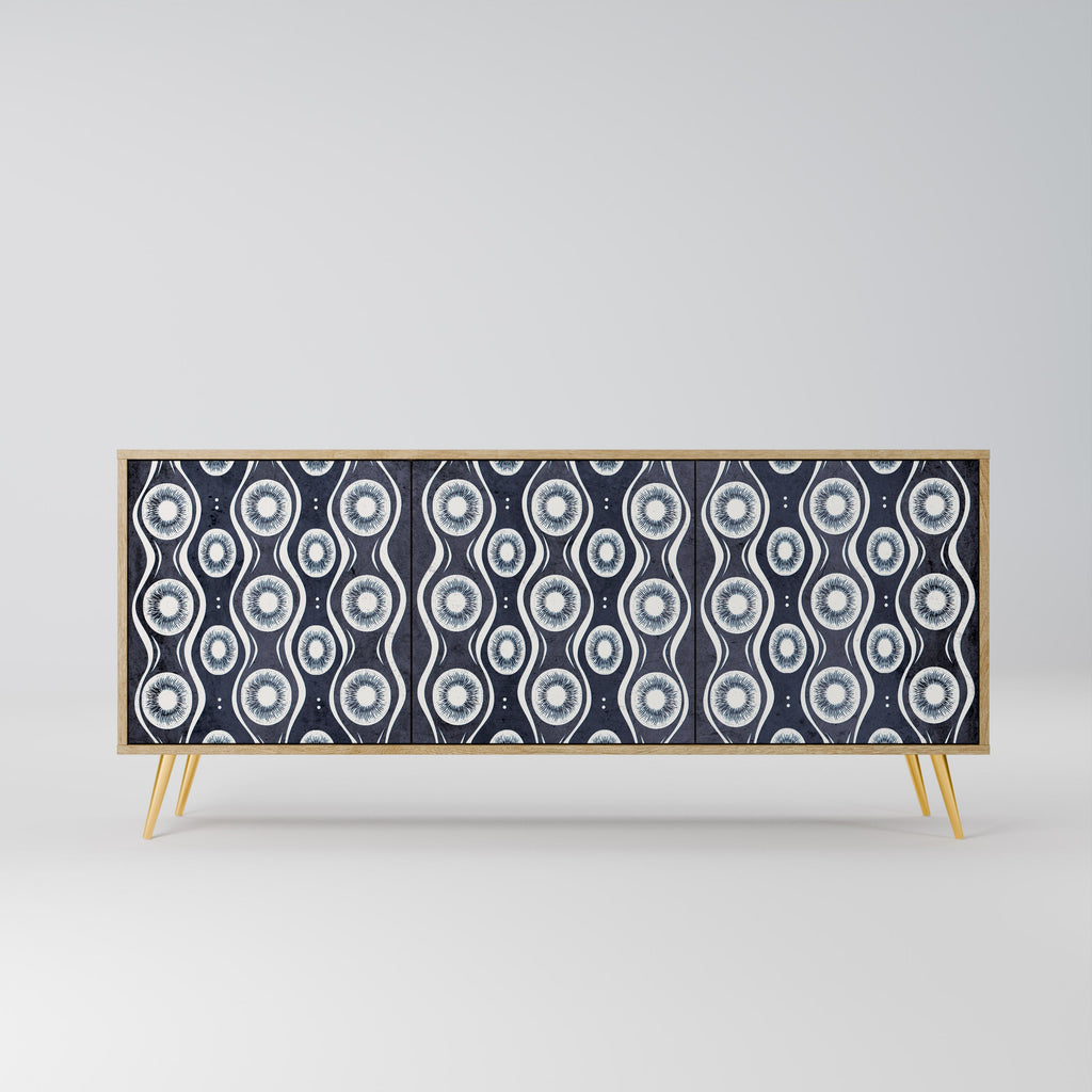 GRAPHITE EYES 3-Door Sideboard in Oak Effect