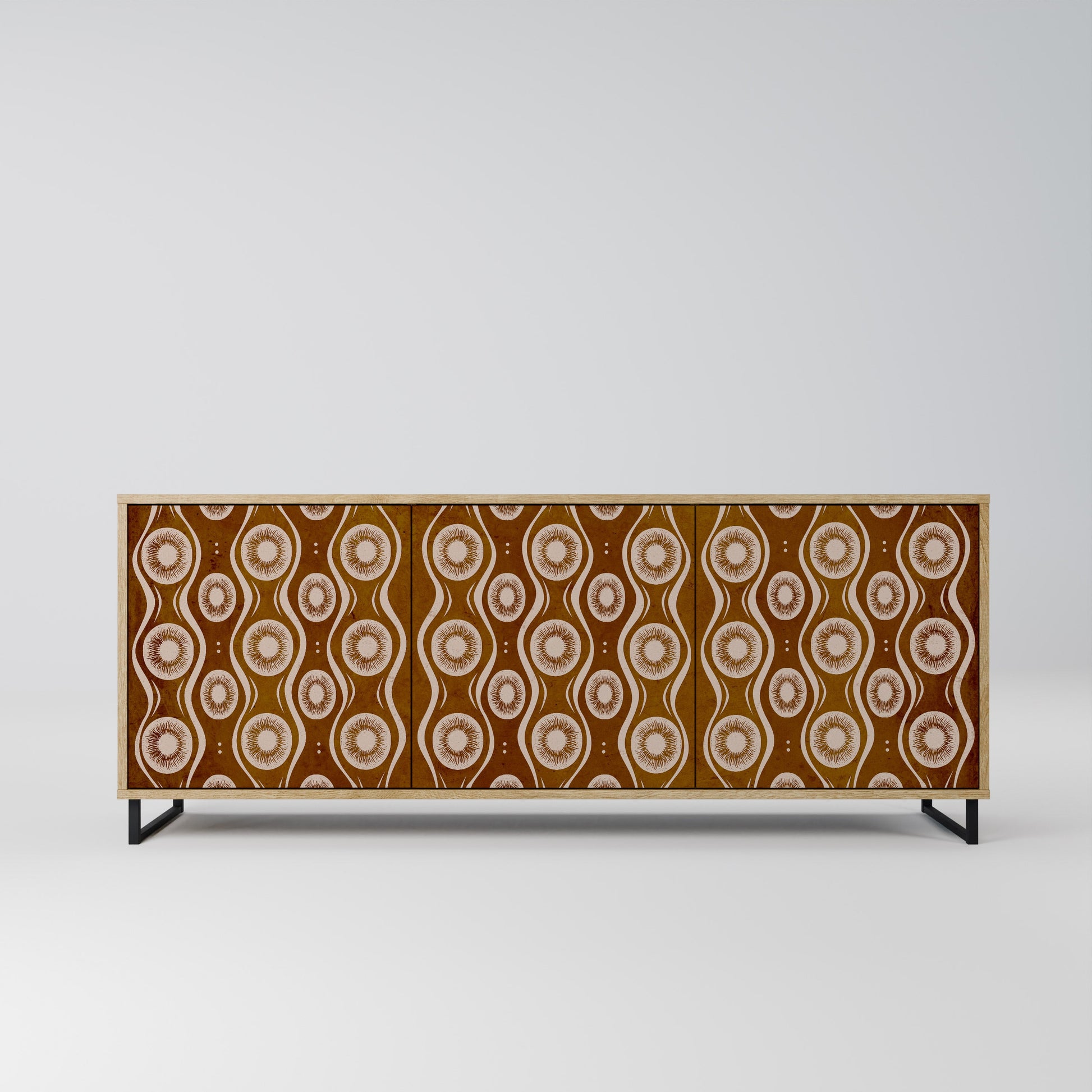 Buffet 3 portes effet chêne BROWN EYES