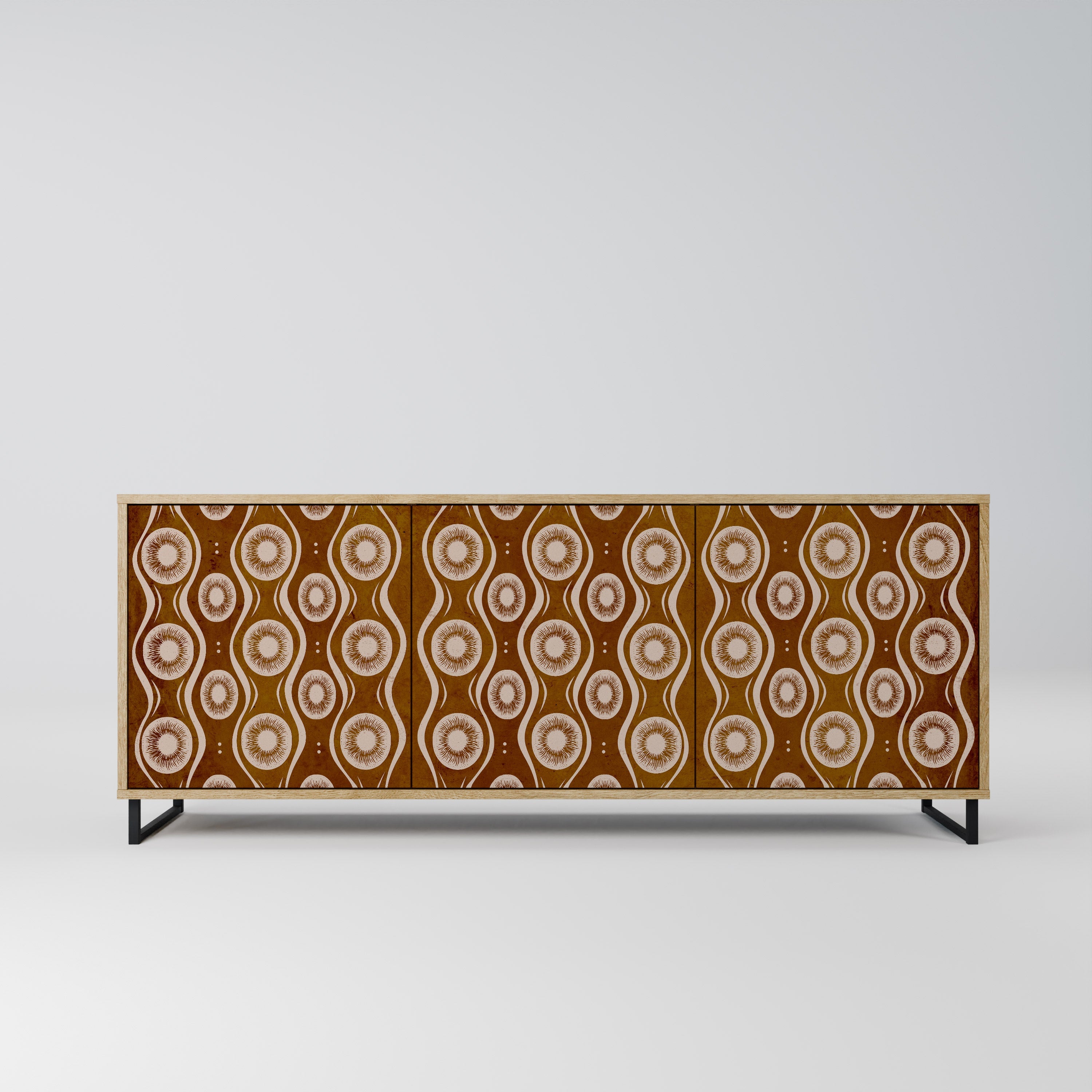 Buffet 3 portes effet chêne BROWN EYES