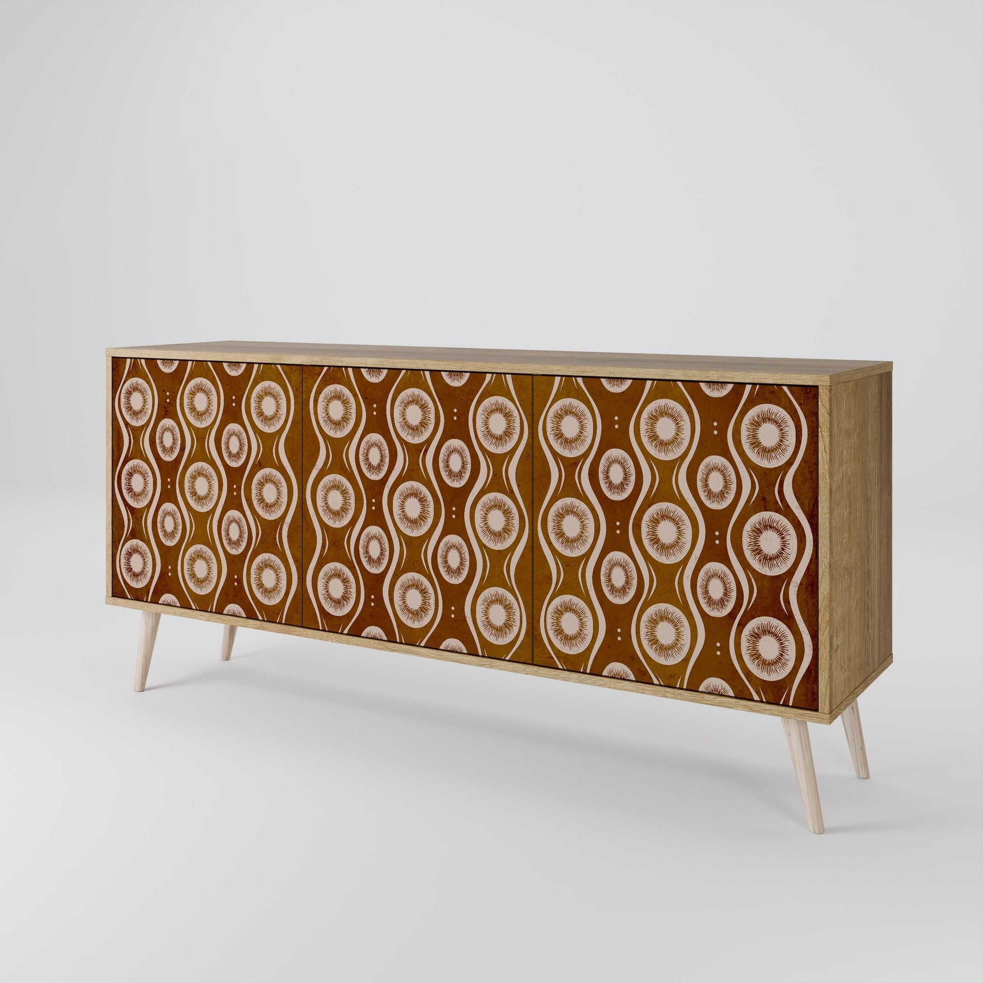 Buffet 3 portes effet chêne BROWN EYES