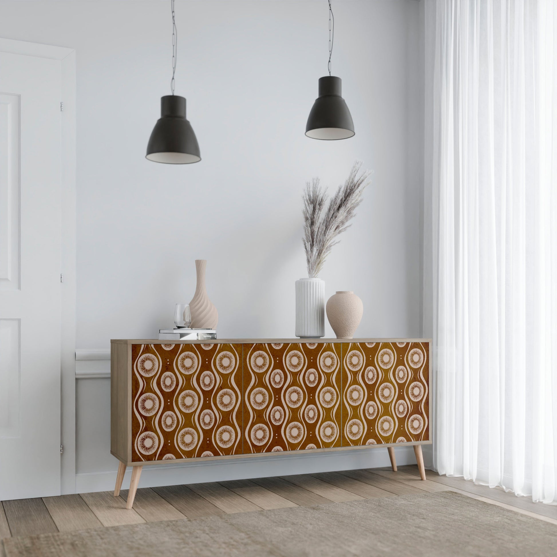 Buffet 3 portes effet chêne BROWN EYES