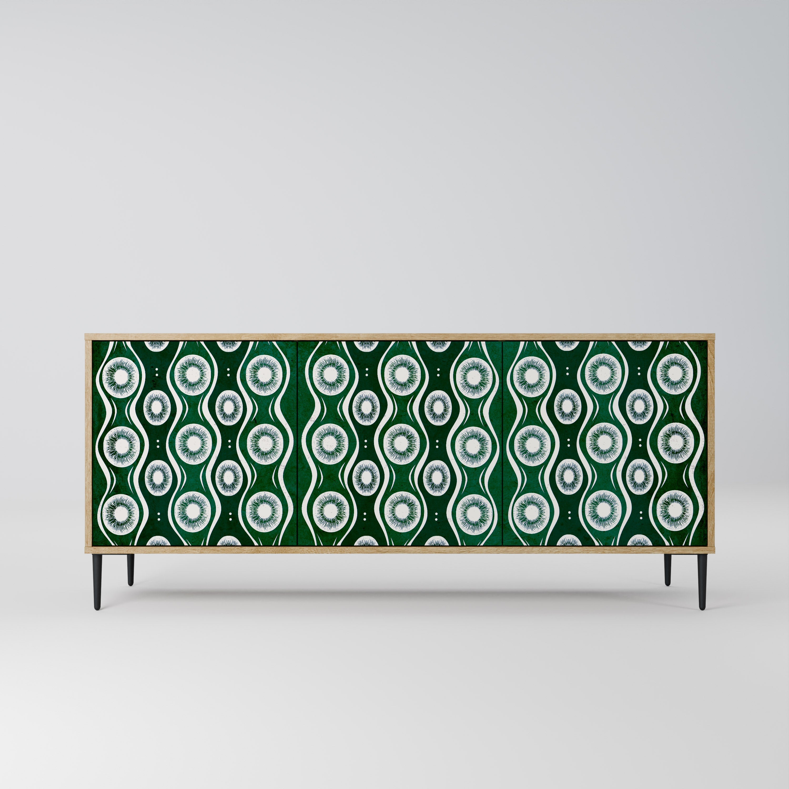 Buffet 3 portes GREEN EYES effet chêne