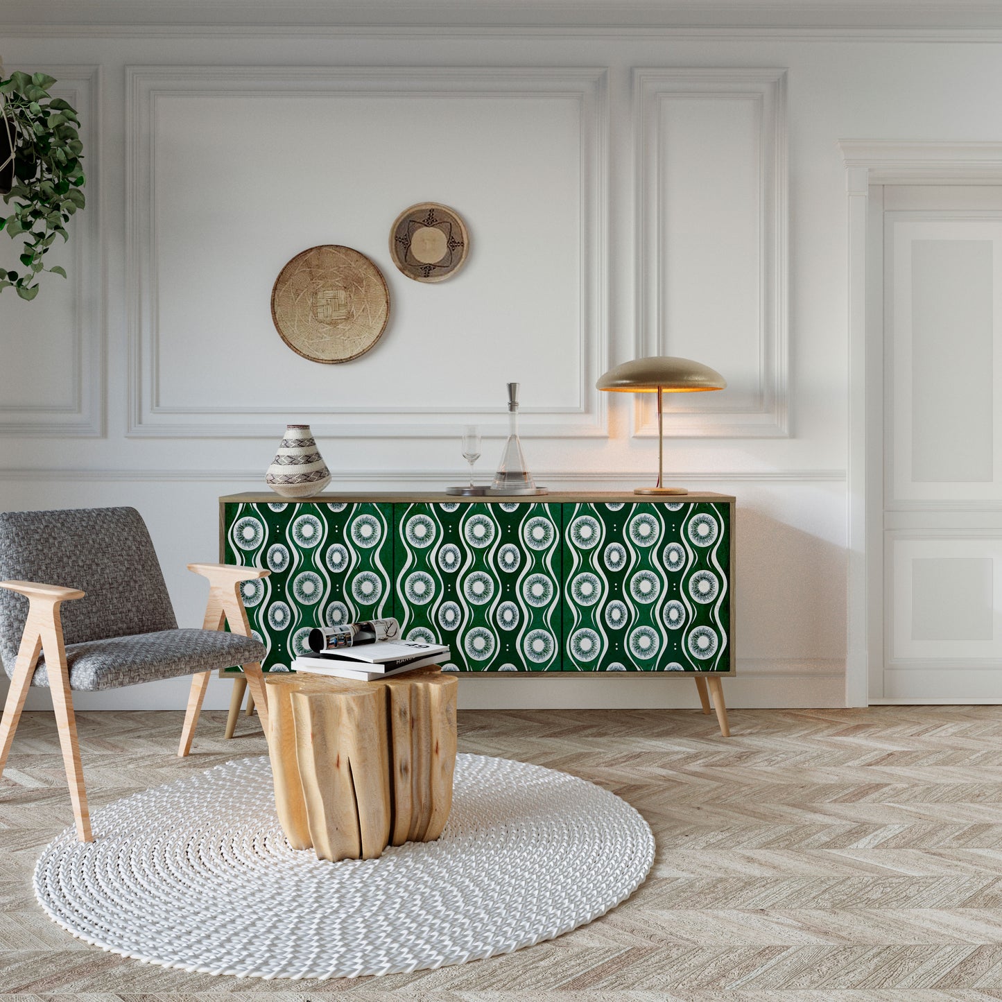GREEN EYES 3-Door Sideboard