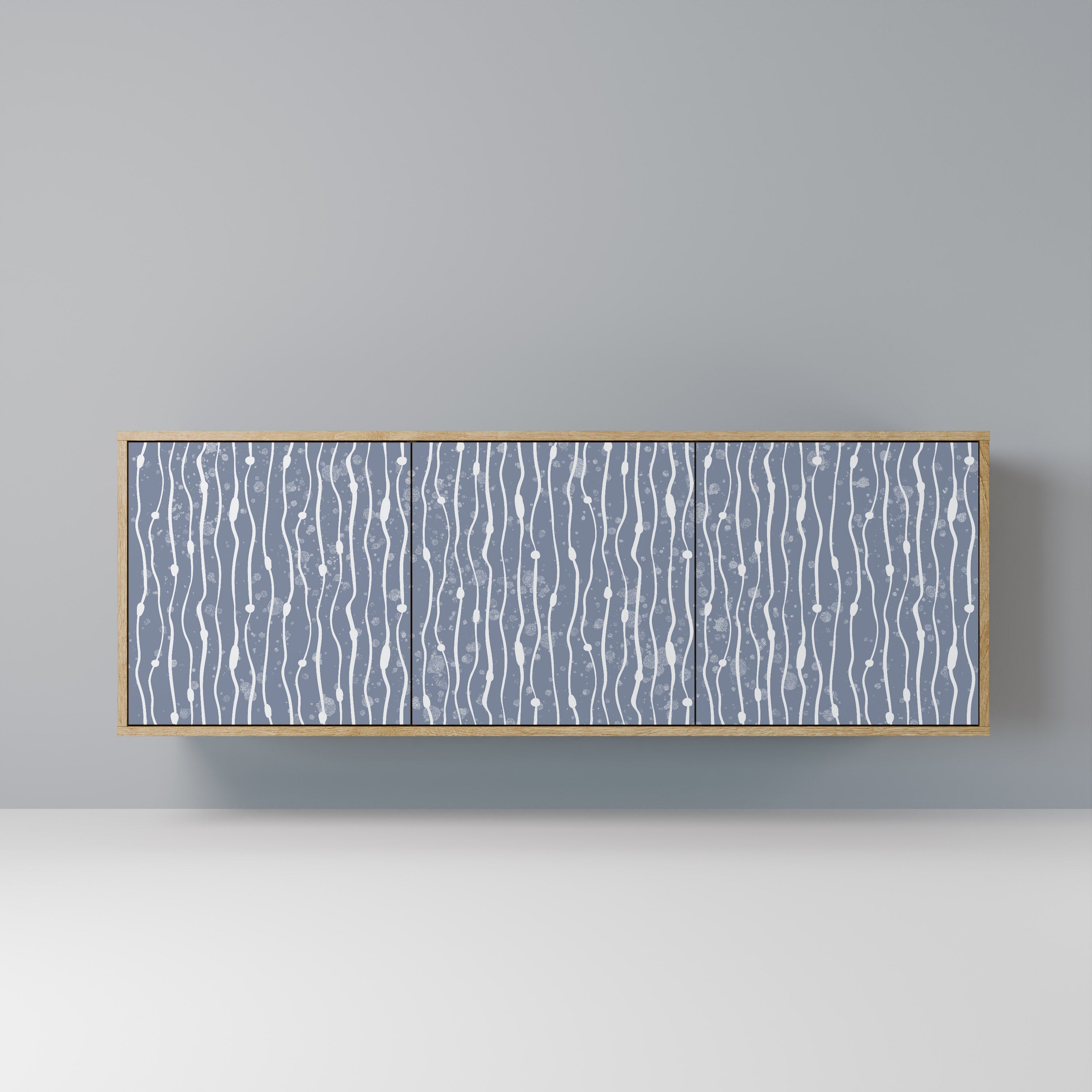 Buffet 3 portes GRAPHITE RAIN effet chêne