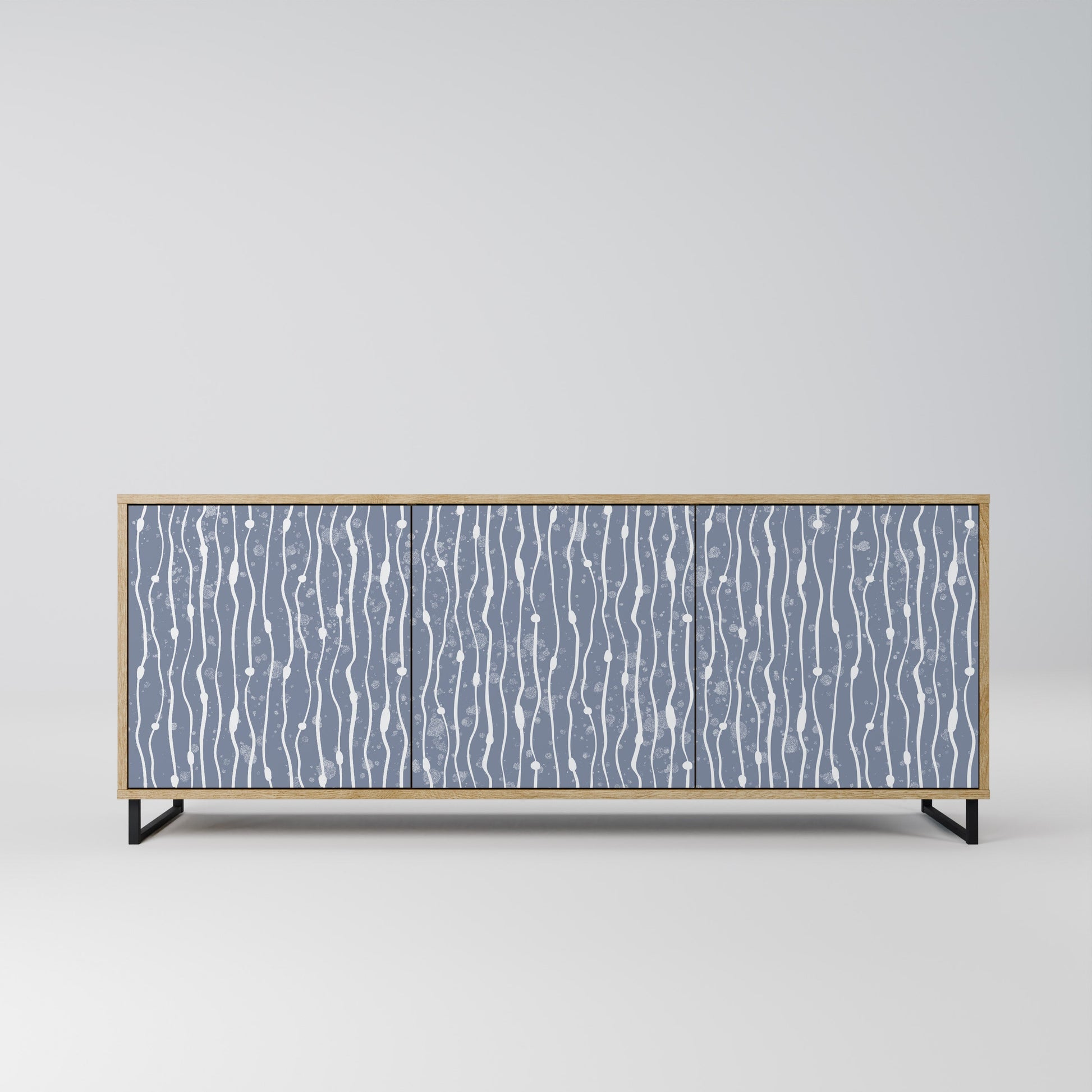 Buffet 3 portes GRAPHITE RAIN effet chêne