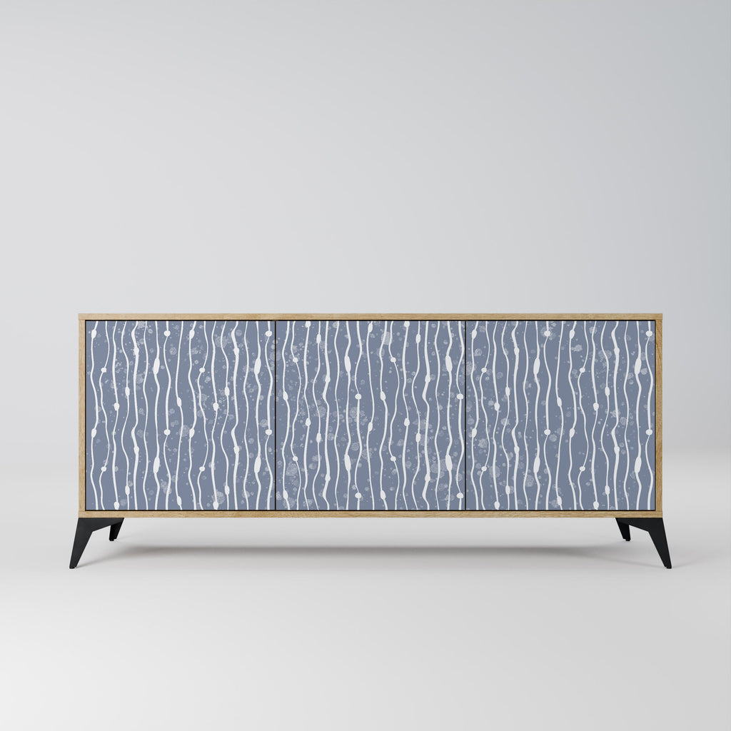 Buffet 3 portes GRAPHITE RAIN effet chêne