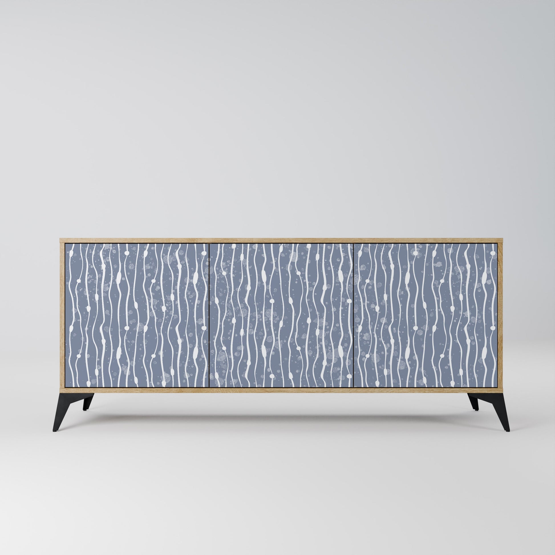 Buffet 3 portes GRAPHITE RAIN effet chêne