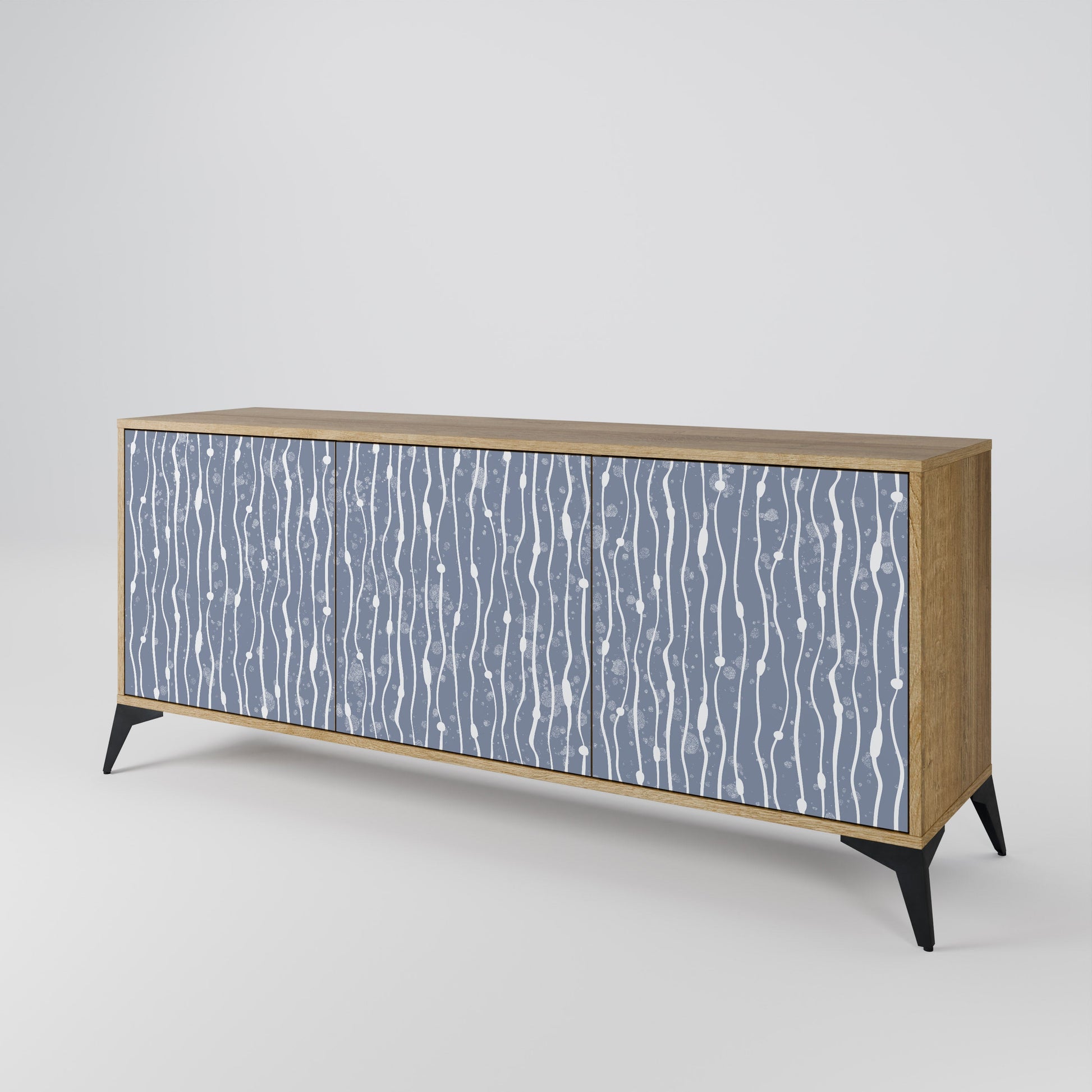 Buffet 3 portes GRAPHITE RAIN effet chêne