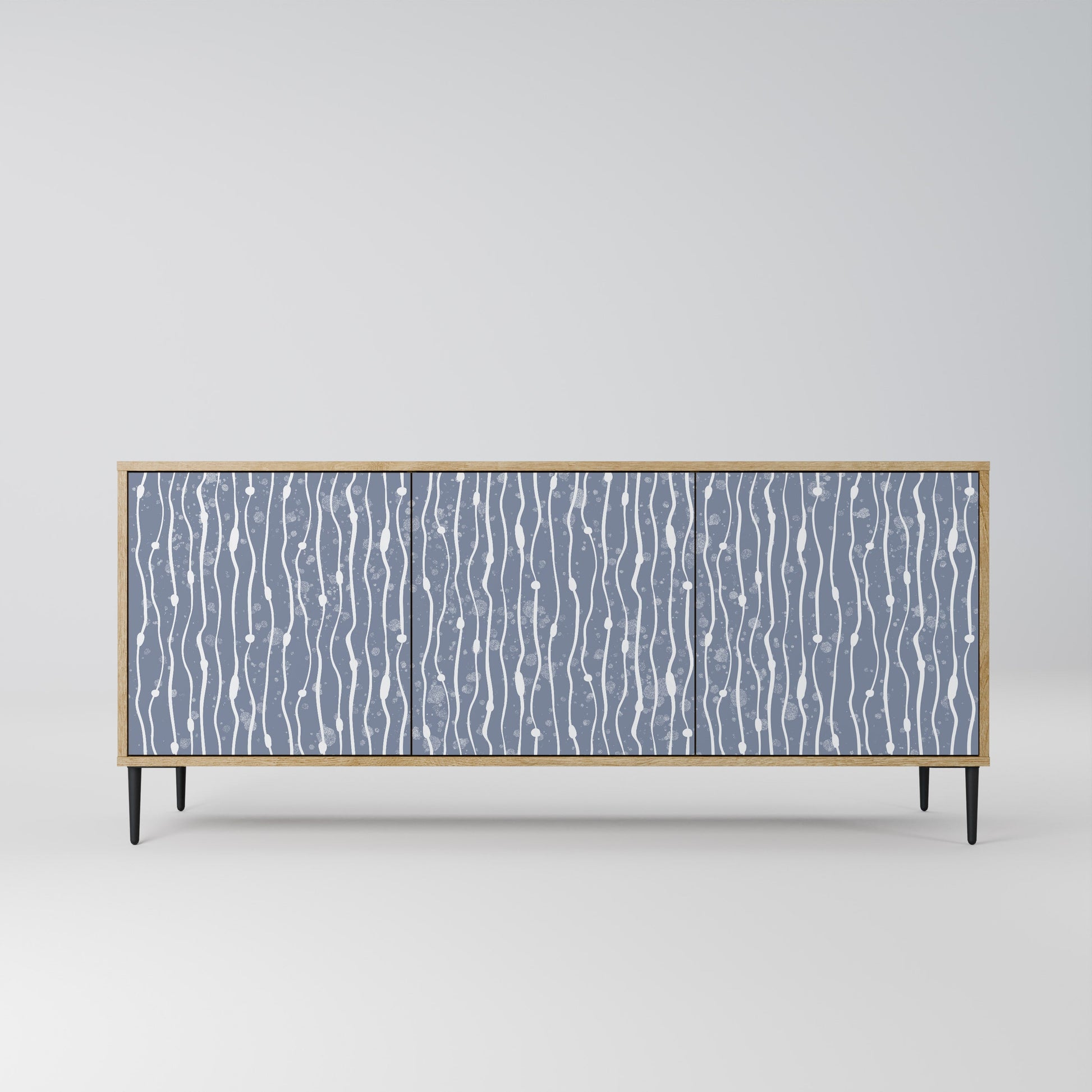 Buffet 3 portes GRAPHITE RAIN effet chêne