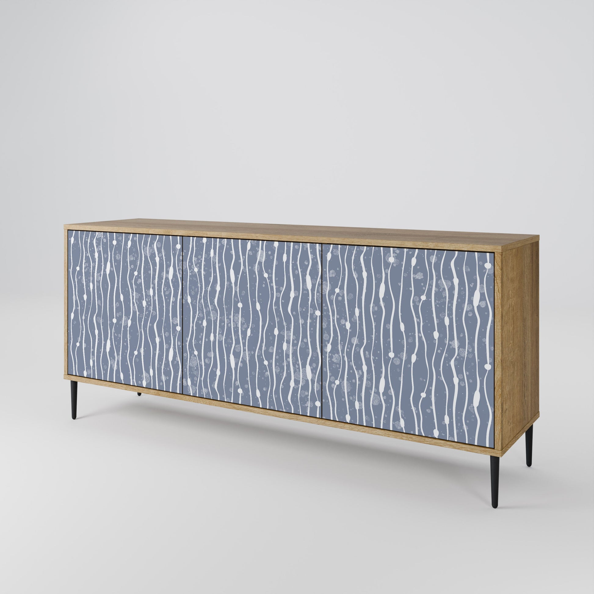 Buffet 3 portes GRAPHITE RAIN effet chêne