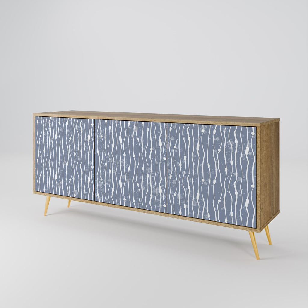 Buffet 3 portes GRAPHITE RAIN effet chêne