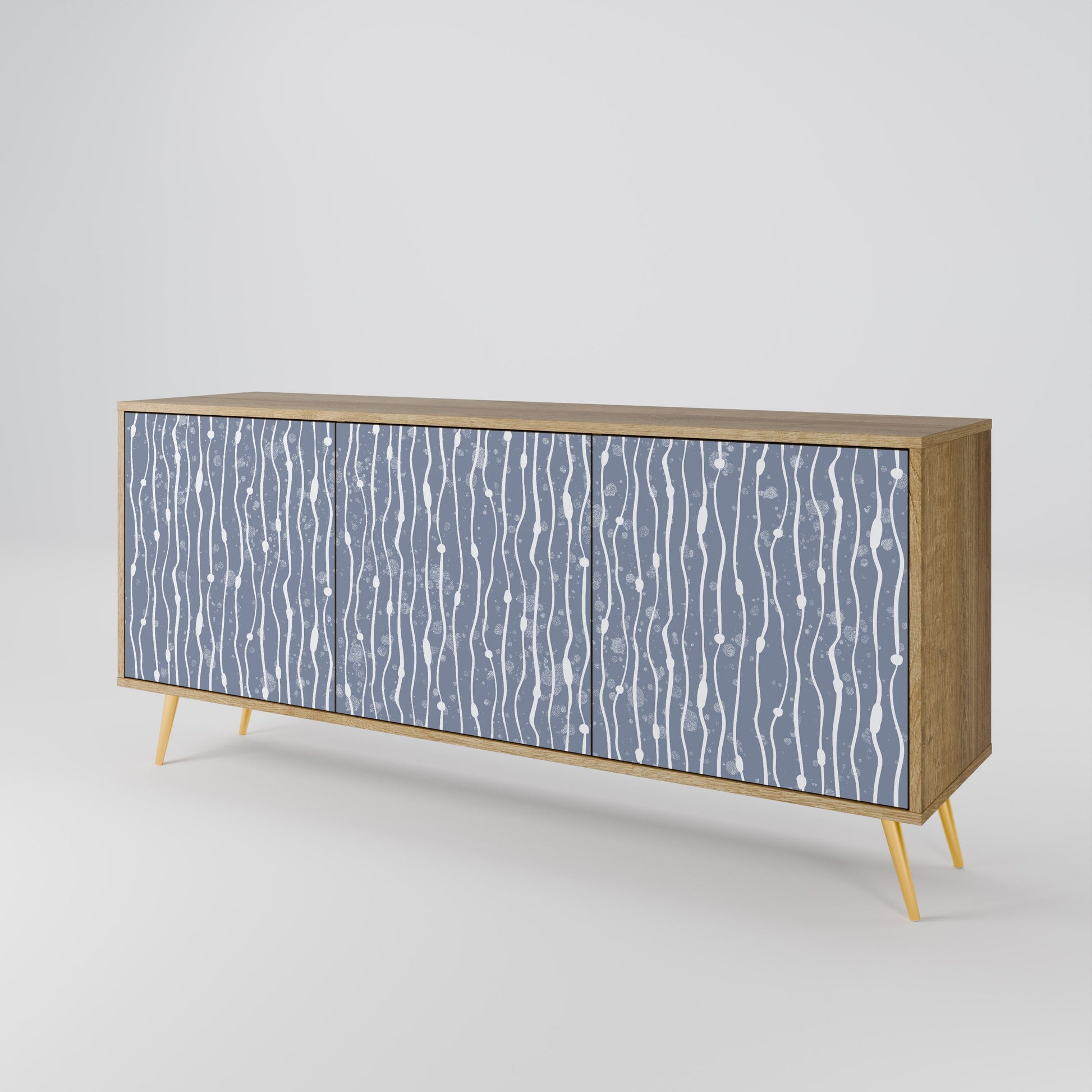 Buffet 3 portes GRAPHITE RAIN effet chêne