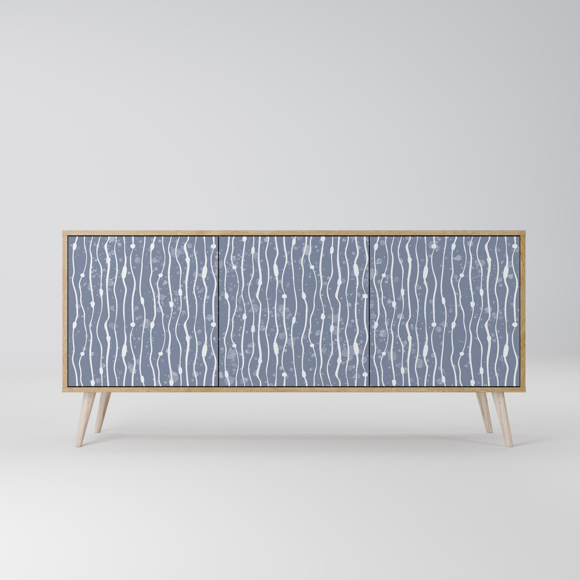 Buffet 3 portes GRAPHITE RAIN effet chêne