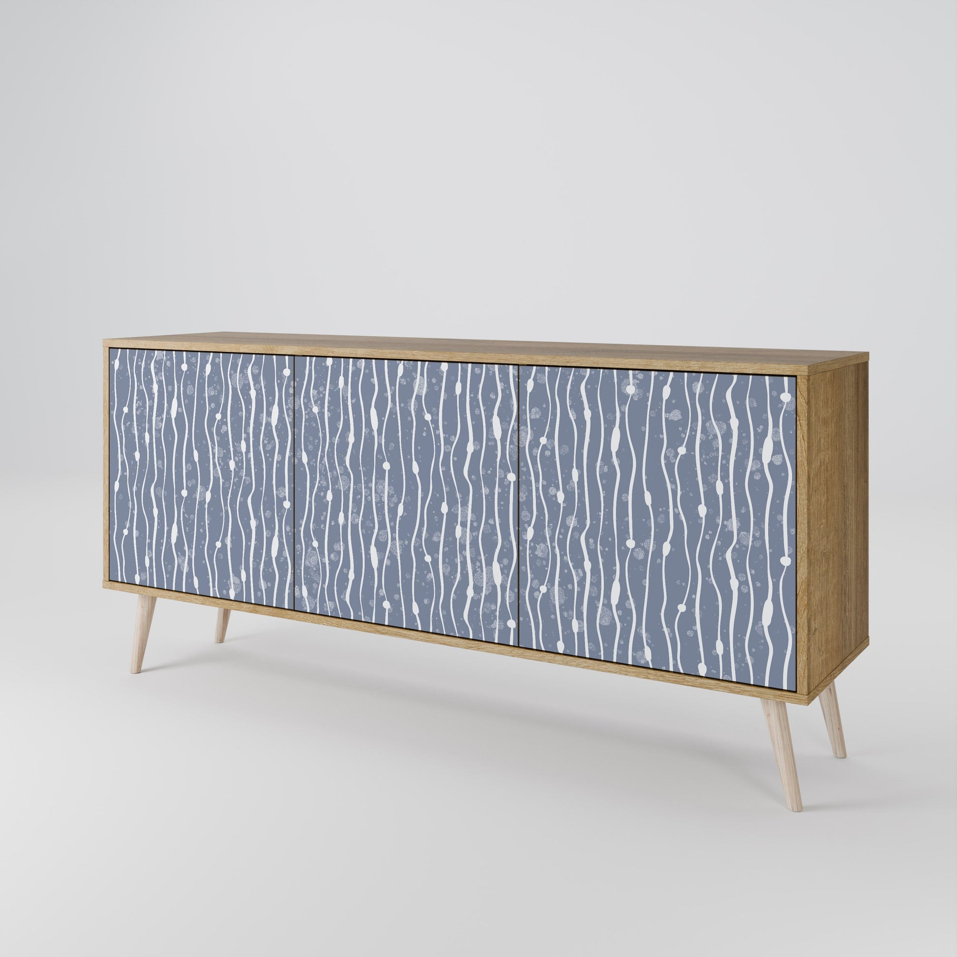 Buffet 3 portes GRAPHITE RAIN effet chêne