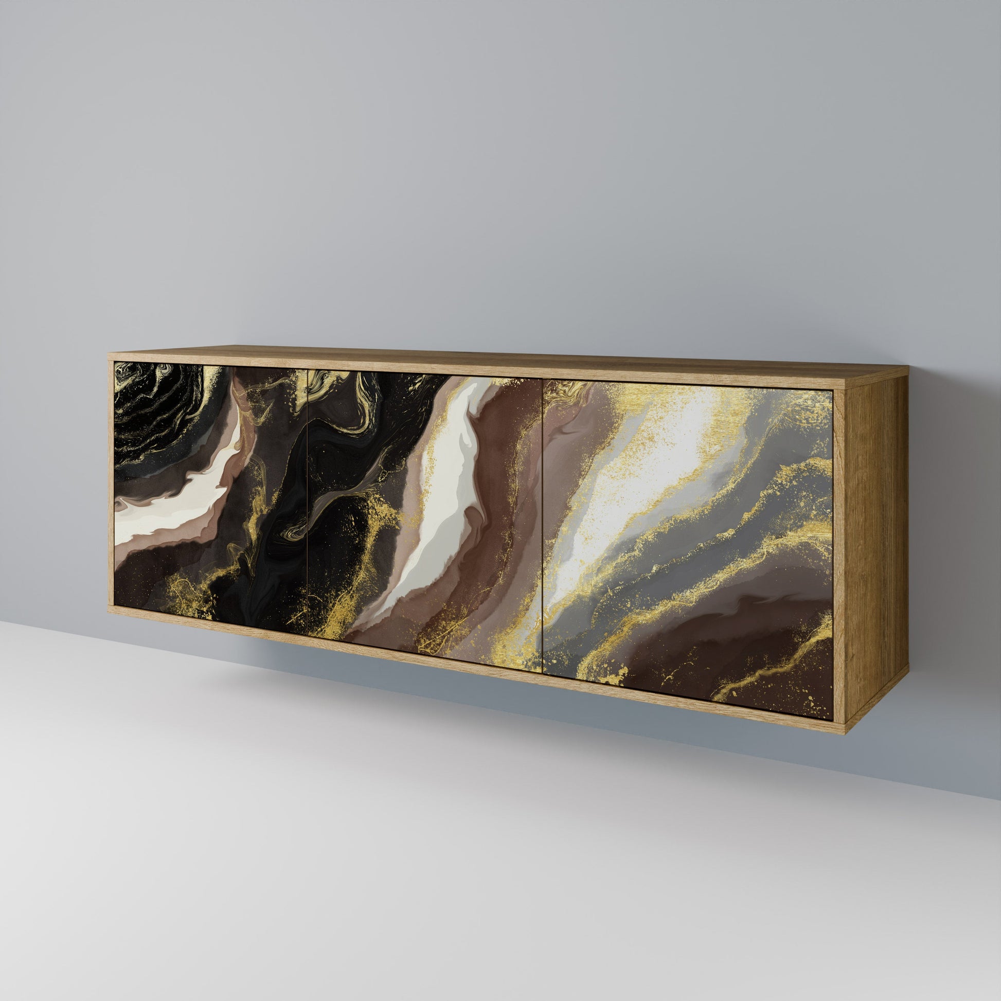 Buffet 3 portes effet chêne GOLD DUST