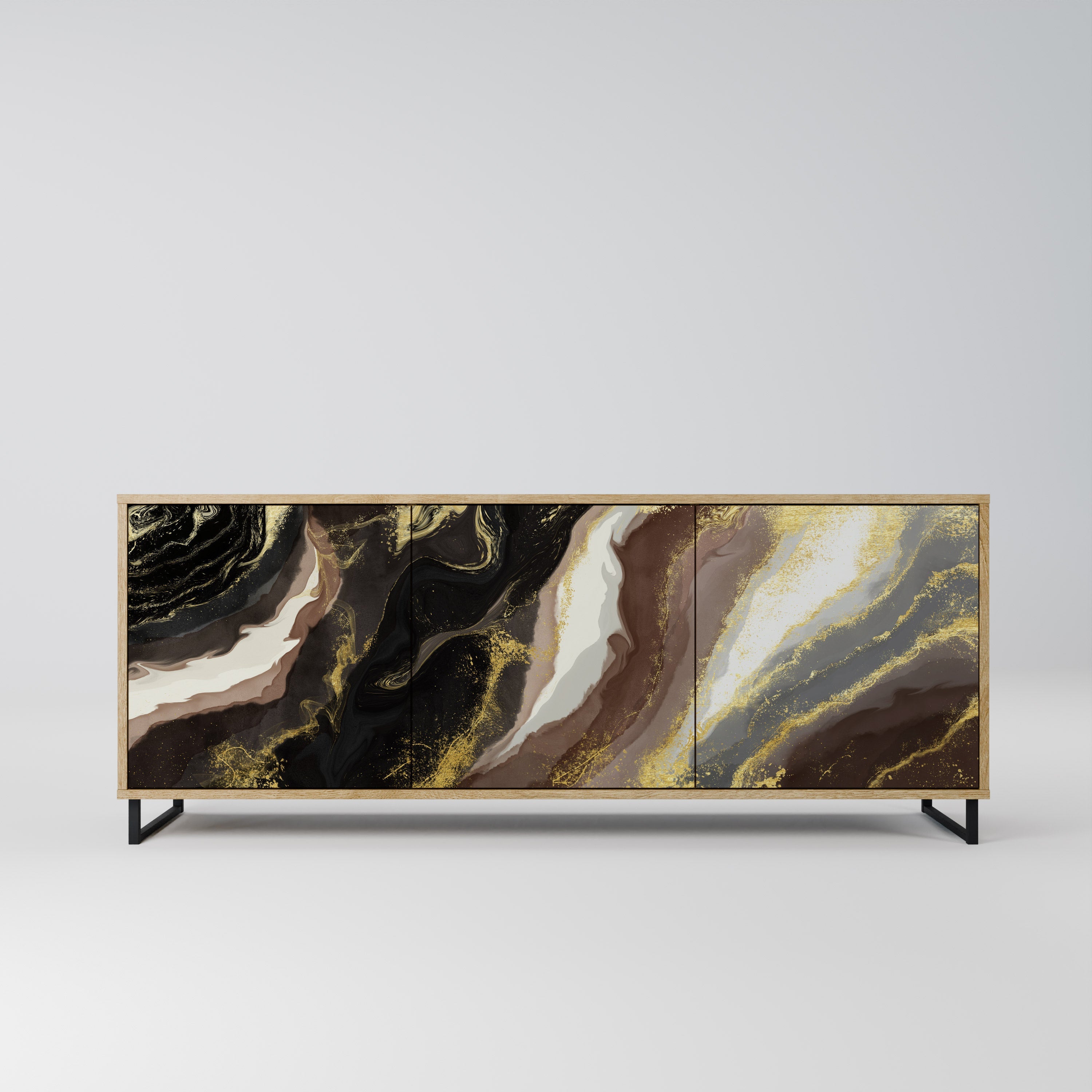 Buffet 3 portes effet chêne GOLD DUST