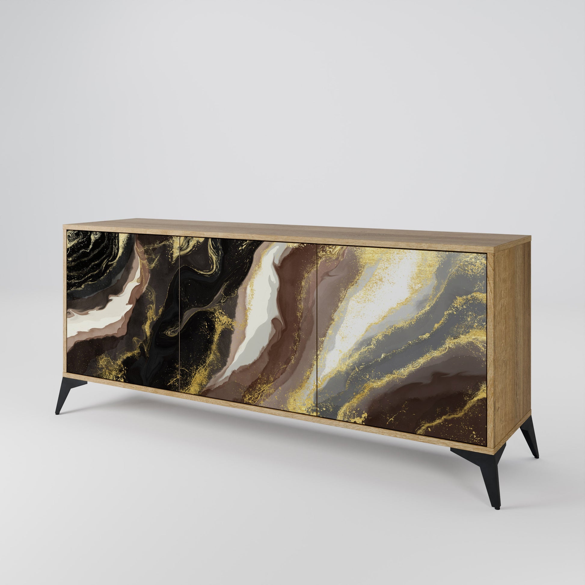 Buffet 3 portes effet chêne GOLD DUST