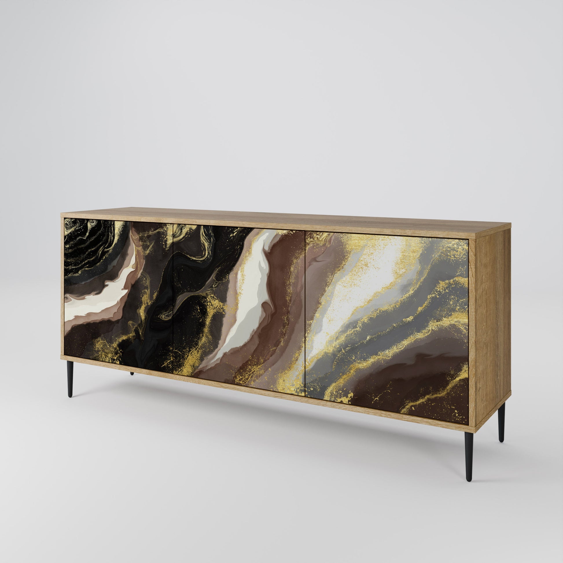 Buffet 3 portes effet chêne GOLD DUST