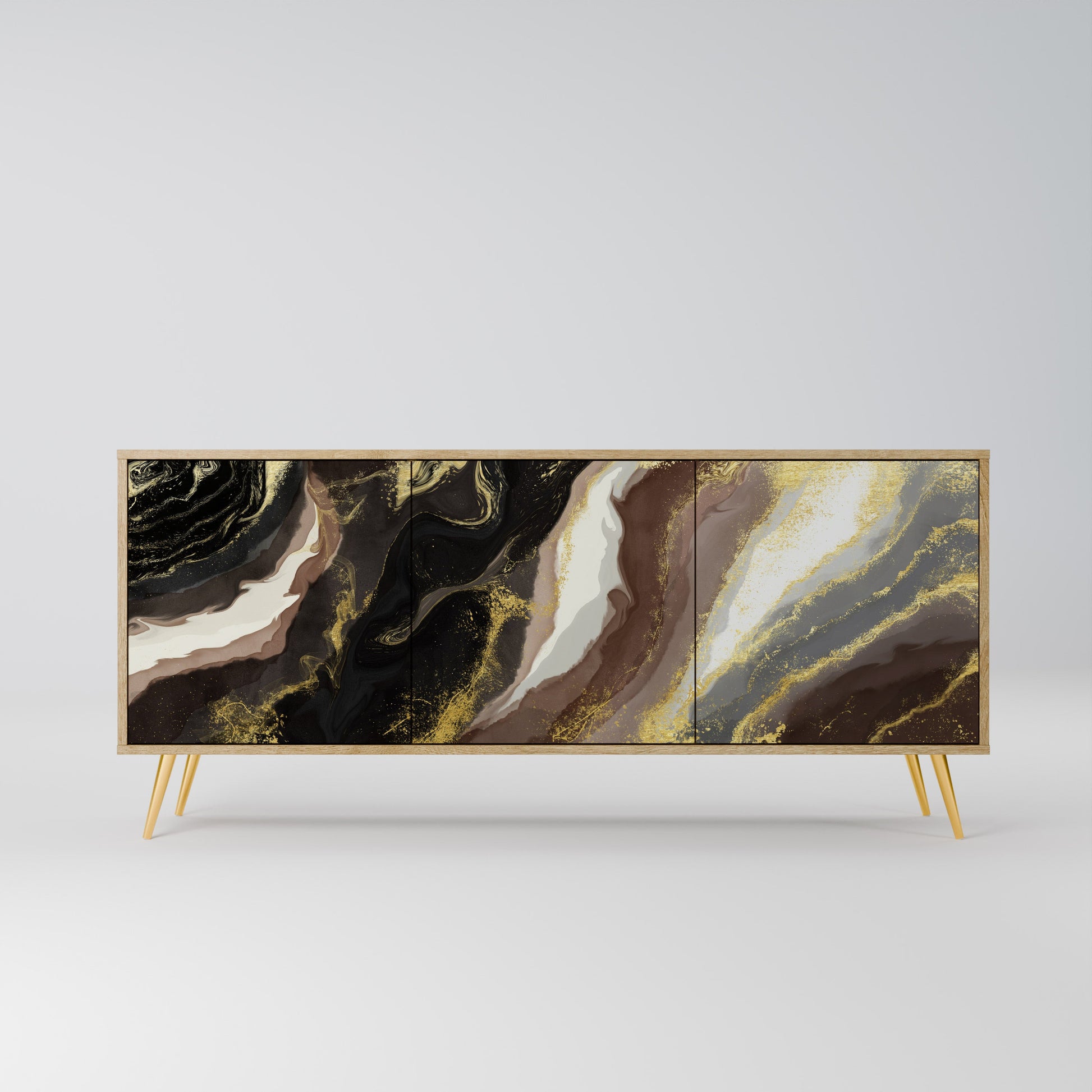 Buffet 3 portes effet chêne GOLD DUST