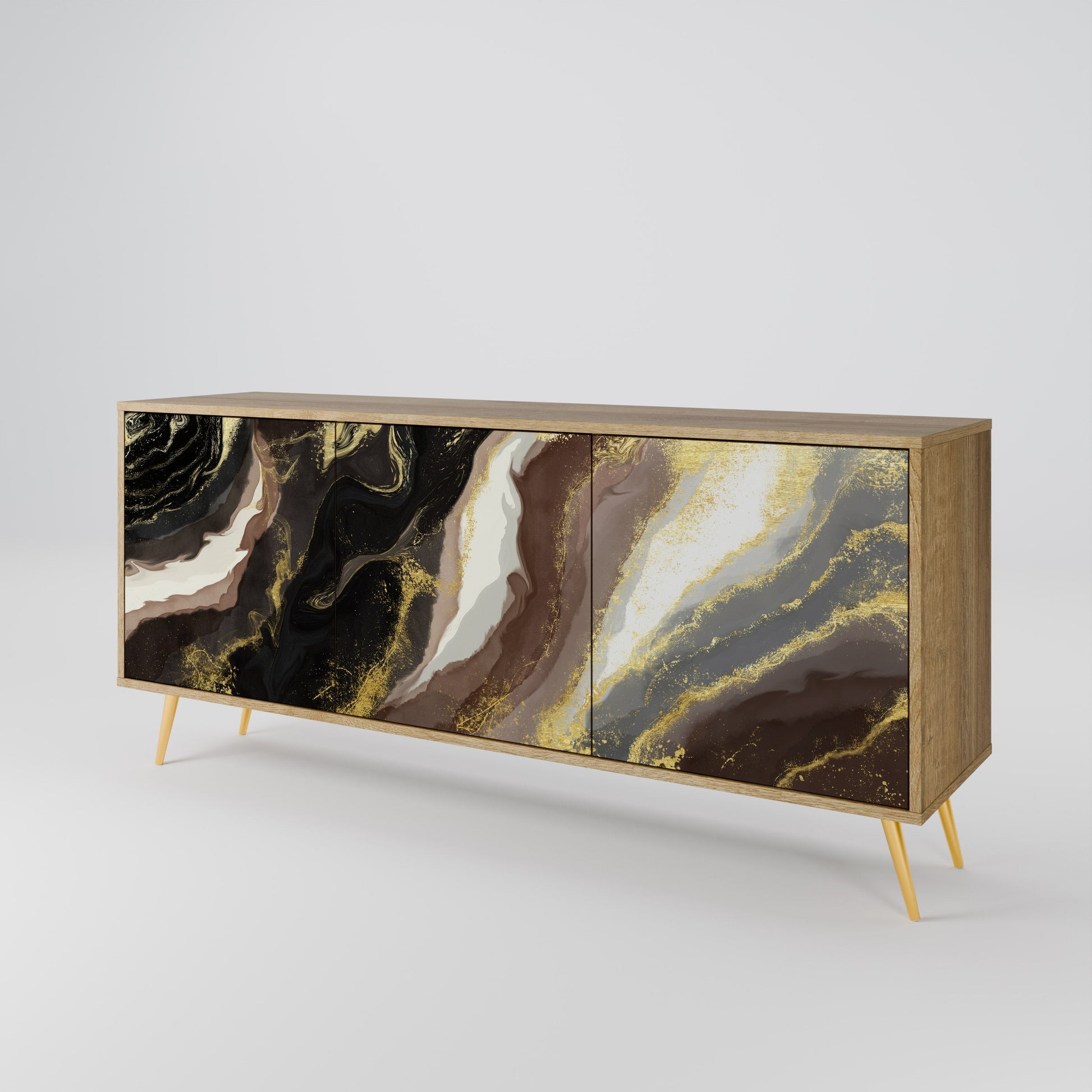 Buffet 3 portes effet chêne GOLD DUST