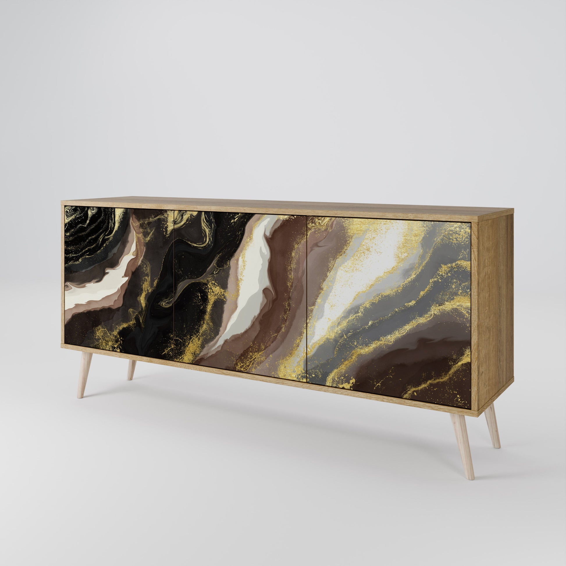 Buffet 3 portes effet chêne GOLD DUST