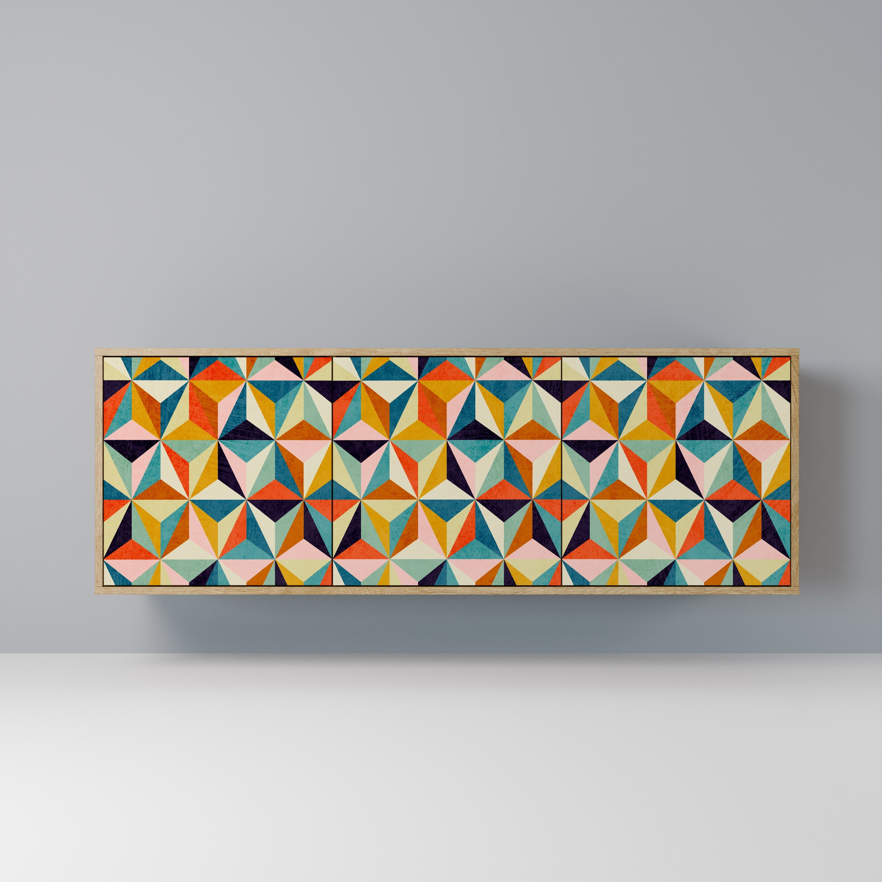 Buffet 3 portes TESSELATE TREASURES effet chêne