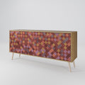 PAINTED SQUARES 3-Door Sideboard