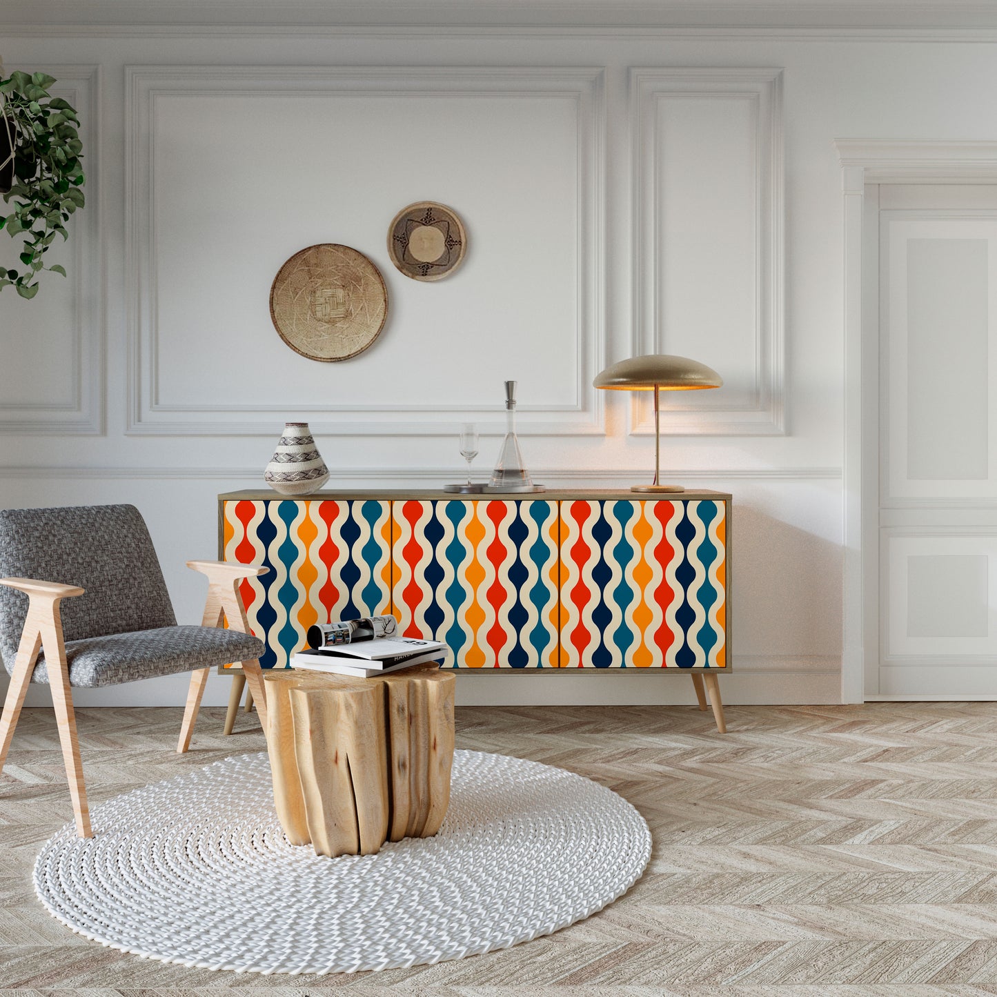 COLORFUL NOSTALGIA 3-Door Sideboard
