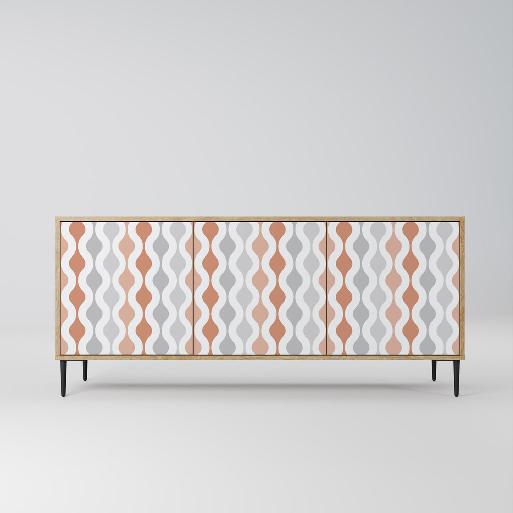 HAZY NOSTALGIA 3-Door Sideboard in Oak Effect