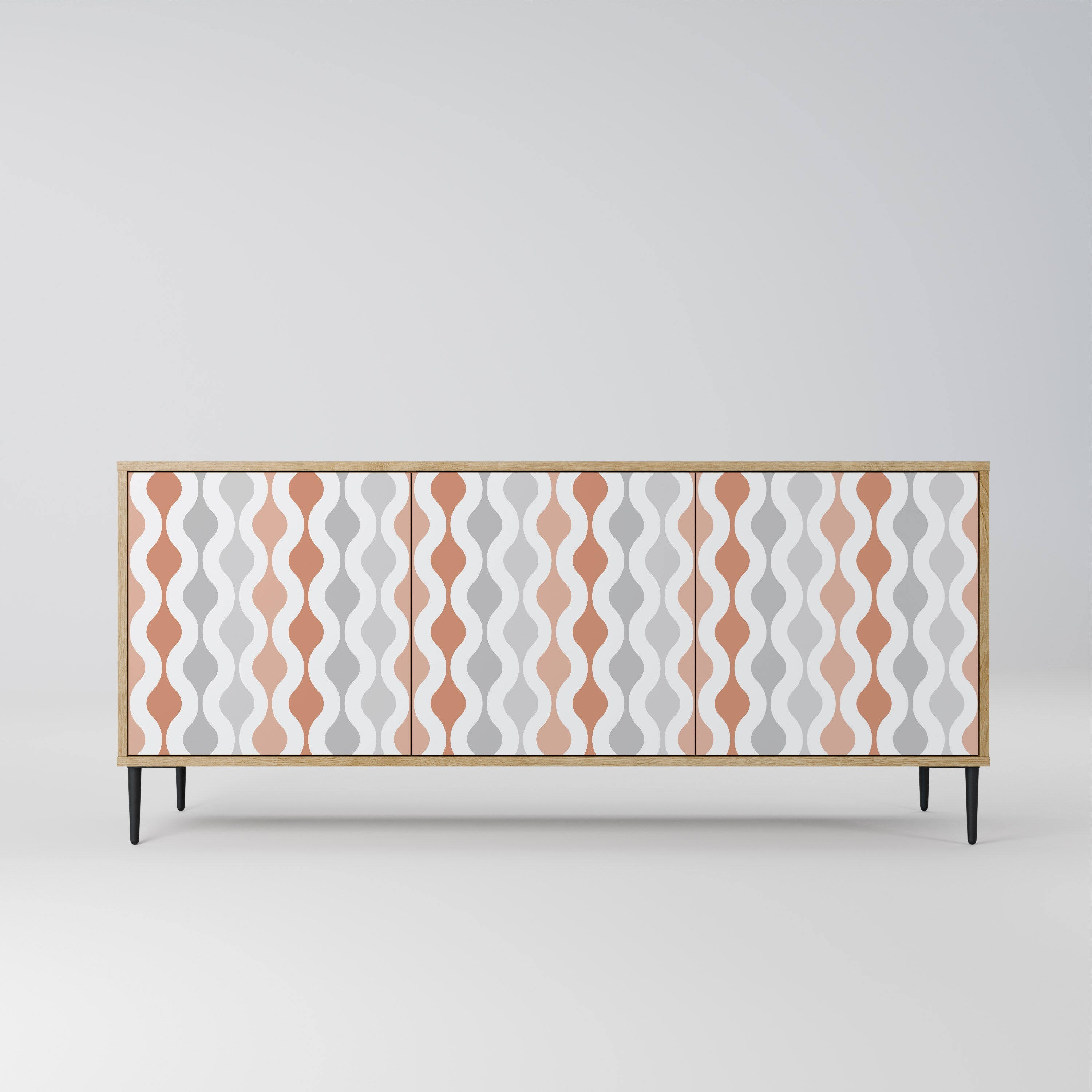 Buffet 3 portes HAZY NOSTALGIE effet chêne